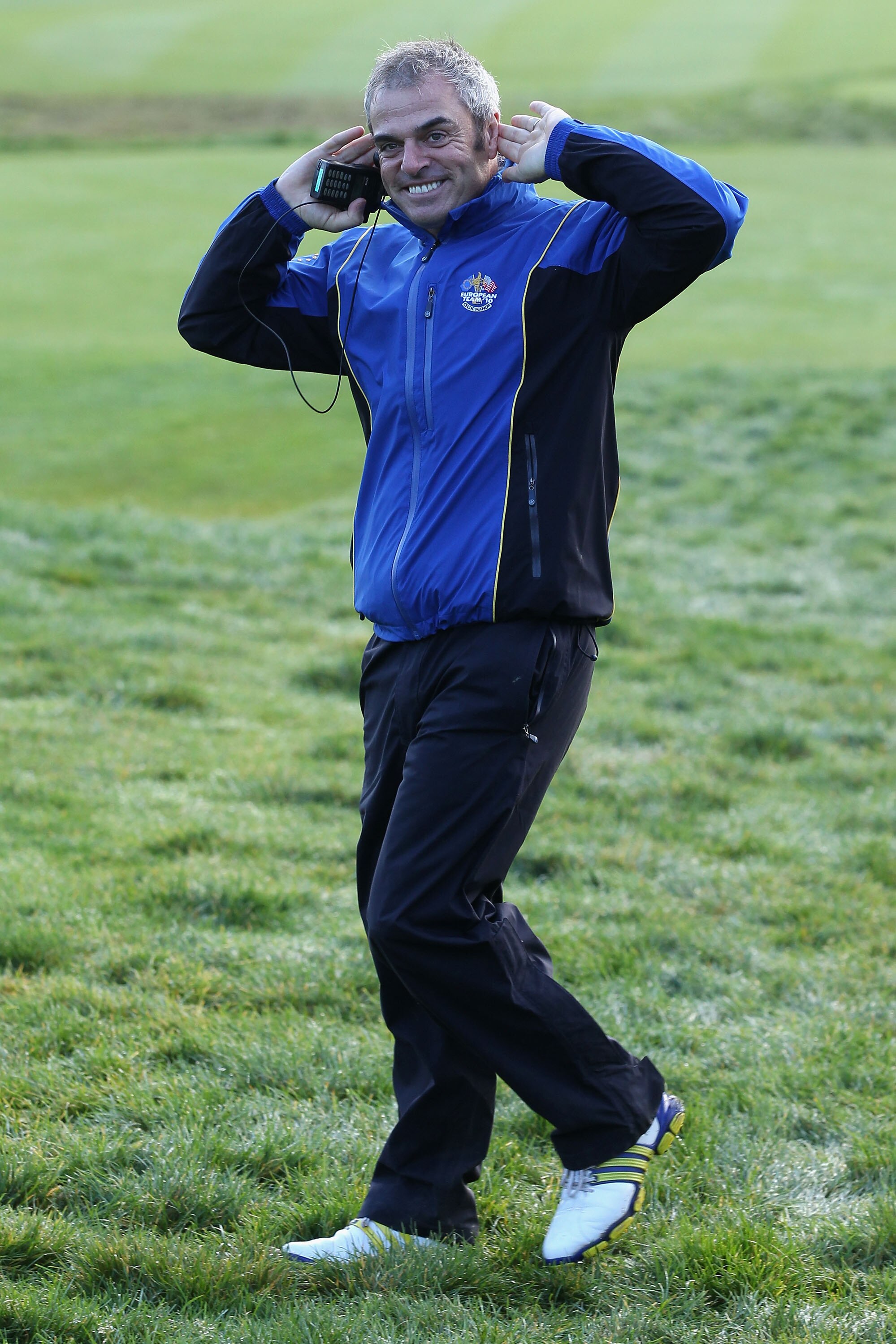 NEWPORT, WALES - OCTOBER 04:  European Team vice-captain Paul McGinley walks to the first tee in the singles matches during the 2010 Ryder Cup at the Celtic Manor Resort on October 4, 2010 in Newport, Wales.  (Photo by David Cannon/Getty Images)