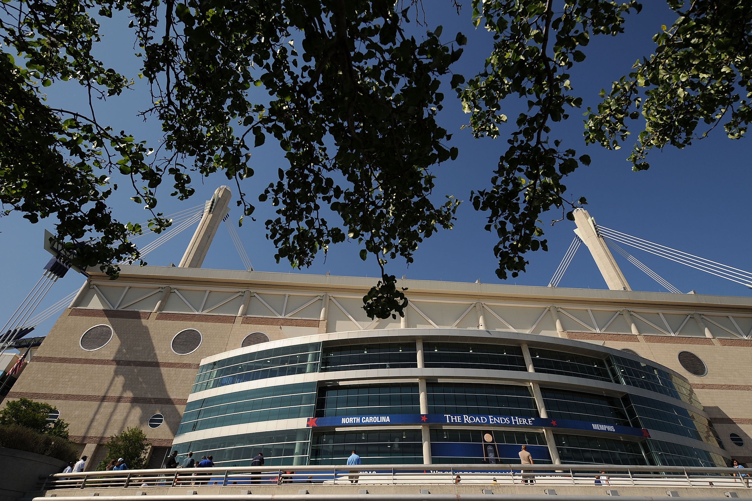 SAN ANTONIO - APRIL 05:  A view from outside the Alamodome before the UCLA Bruins take on the Memphis Tigers during the National Semifinal game of the NCAA Men's Final Four on April 5, 2008 in San Antonio, Texas.  (Photo by Ronald Martinez/Getty Images)