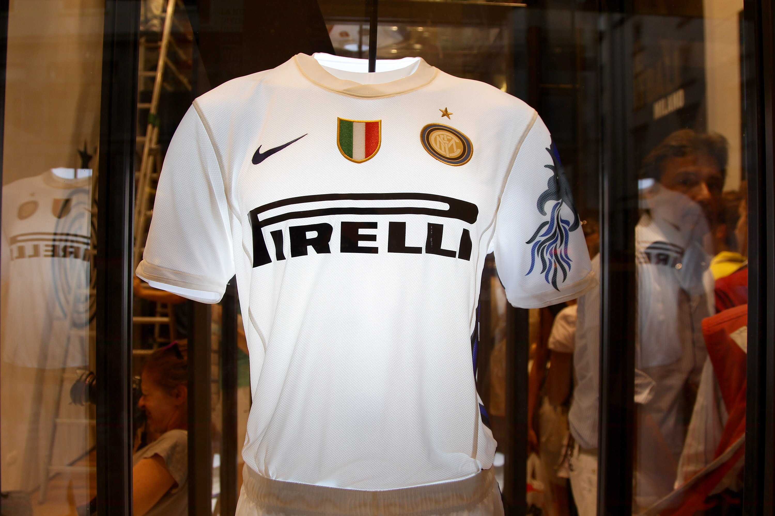 MILAN, ITALY - JULY 14:  A new F.C. Internazionale Milano shirt is displayed on July 14, 2010 in Milan, Italy.  (Photo by Vittorio Zunino Celotto/Getty Images)