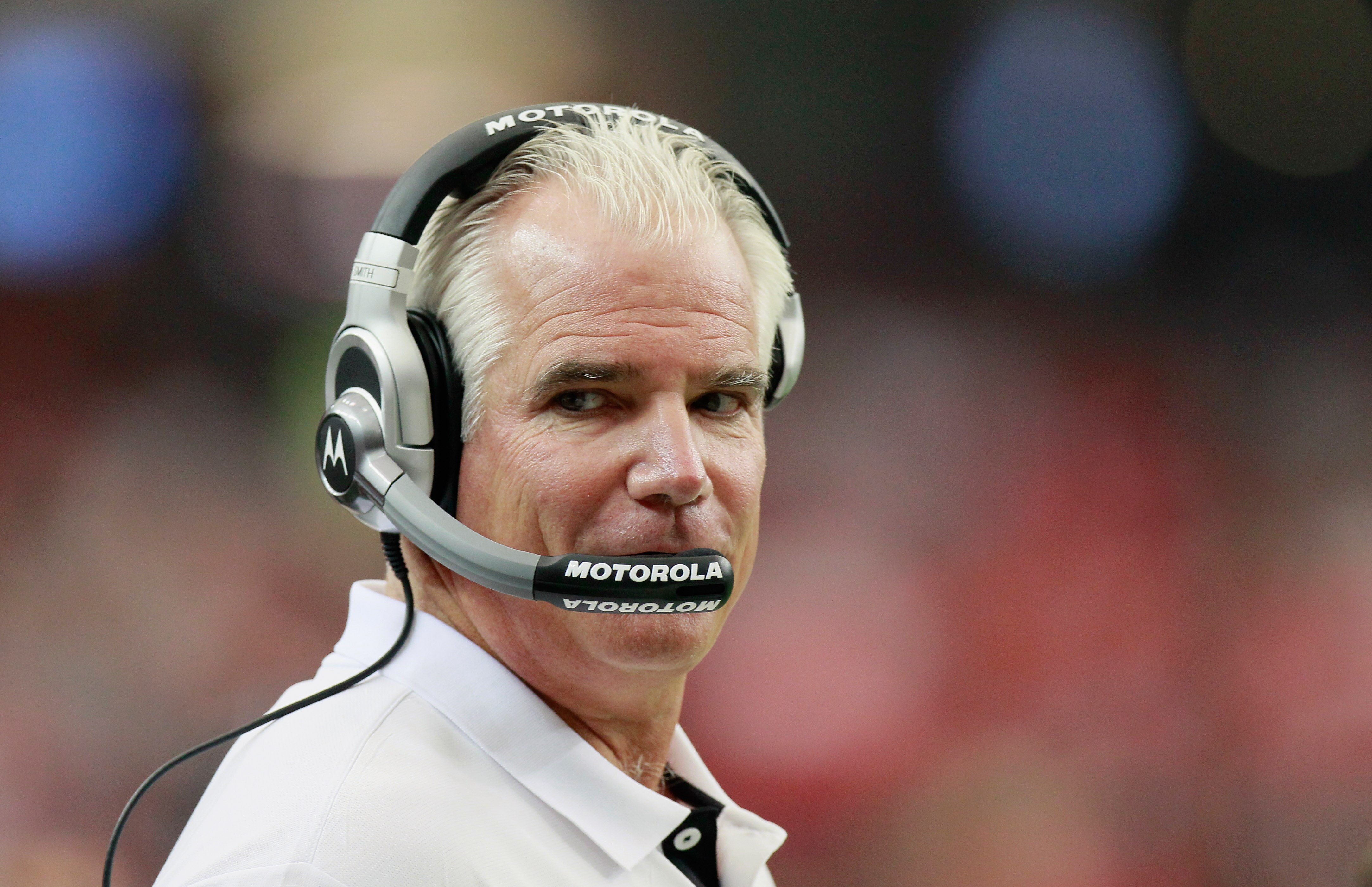 ATLANTA - SEPTEMBER 19:  Head coach Mike Smith of the Atlanta Falcons against the Arizona Cardinals at Georgia Dome on September 19, 2010 in Atlanta, Georgia.  (Photo by Kevin C. Cox/Getty Images)