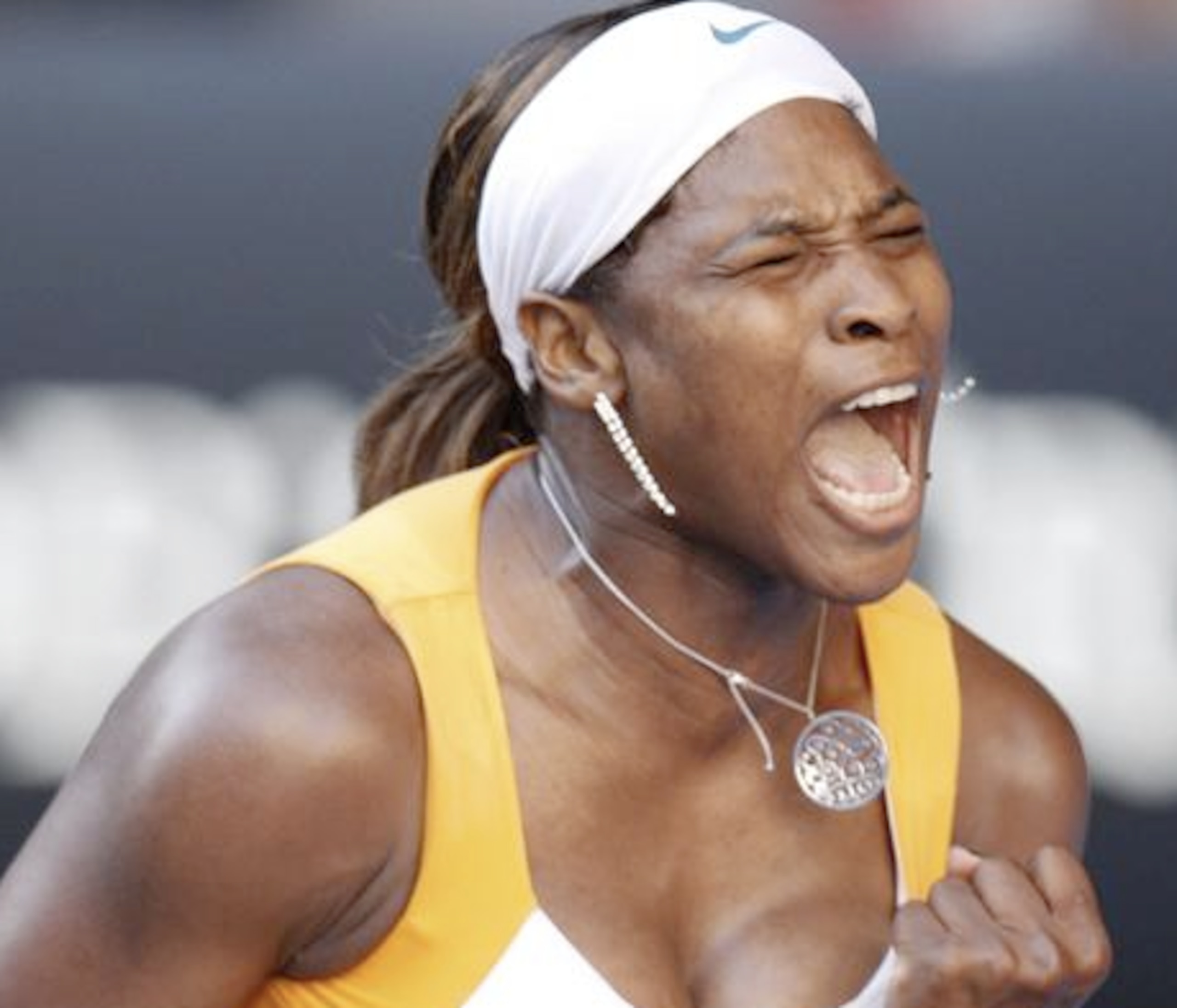 Serena Williams of the US defeats a heartbroken Victoria Azarenka 4-6 7-6 6-2.