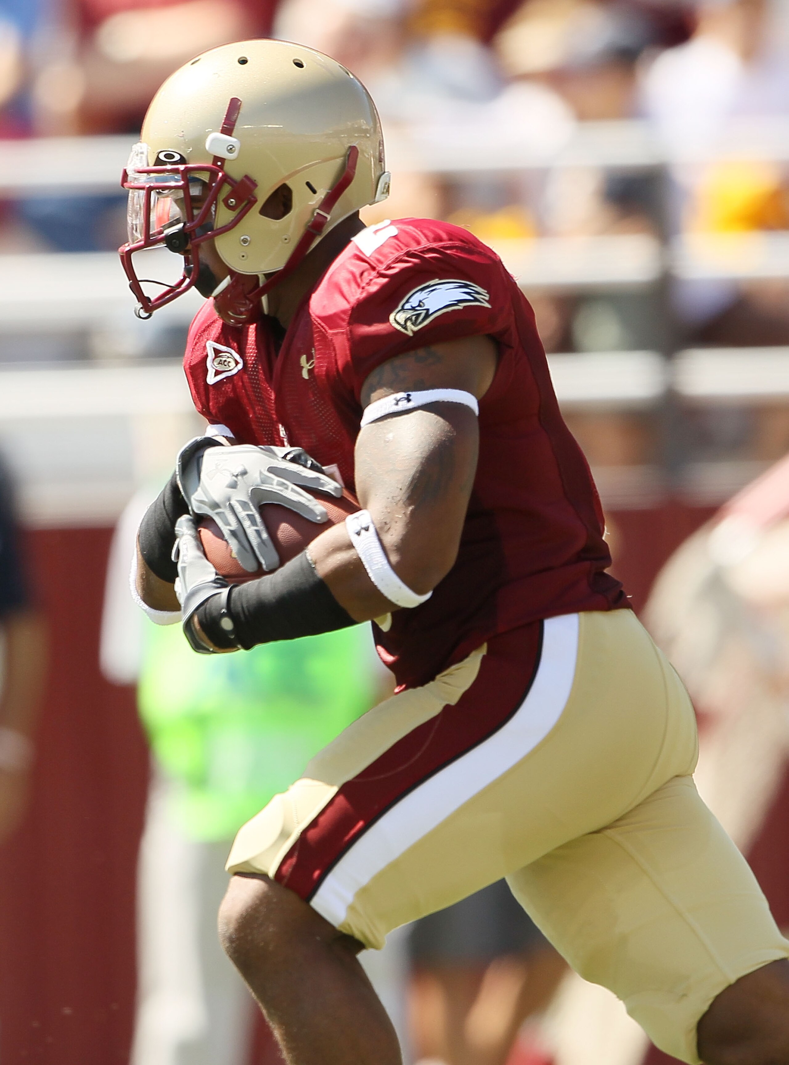 CHESTNUT HILL, MA - SEPTEMBER 04: Montel Harris #2 of the Boston College Eagles carries the ball in the first quarter against the Weber State Wildcats on September 4, 2010 at Alumni Stadium in Chestnut Hill, Massachusetts. (Photo by Elsa/Getty Images) CHESTNUT HILL, MA - SEPTEMBER 04: Montel Harris #2 of the Boston College Eagles carries the ball in the first quarter against the Weber State Wildcats on September 4, 2010 at Alumni Stadium in Chestnut Hill, Massachusetts. (Photo by Elsa/Getty Images)