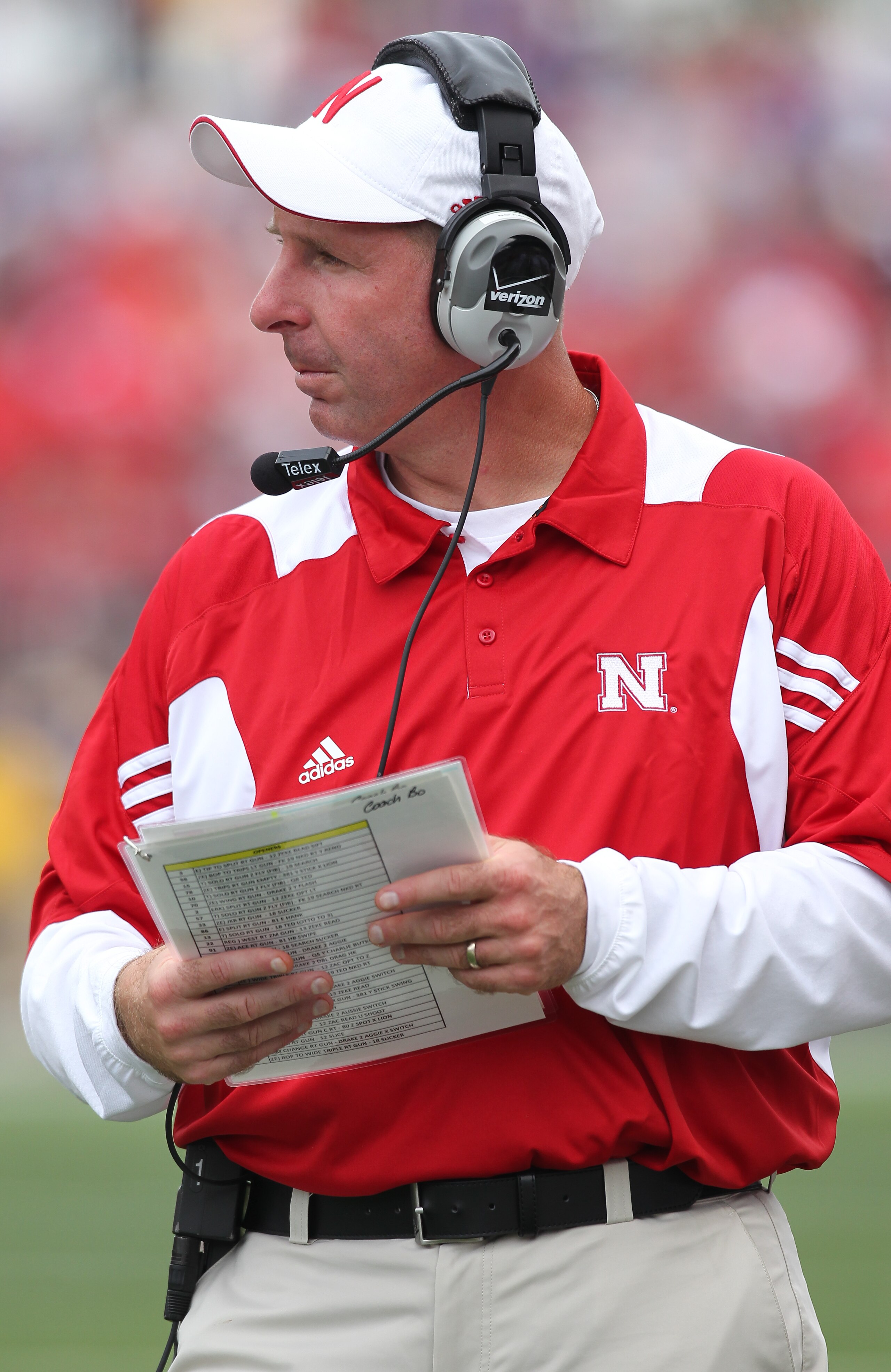 SEATTLE - SEPTEMBER 18: Head coach Bo Pelini of the Nebraska Cornhuskers looks on during the game against the Washington Huskies on September 18, 2010 at Husky Stadium in Seattle, Washington. (Photo by Otto Greule Jr/Getty Images) SEATTLE - SEPTEMBER 18: Head coach Bo Pelini of the Nebraska Cornhuskers looks on during the game against the Washington Huskies on September 18, 2010 at Husky Stadium in Seattle, Washington. (Photo by Otto Greule Jr/Getty Images)