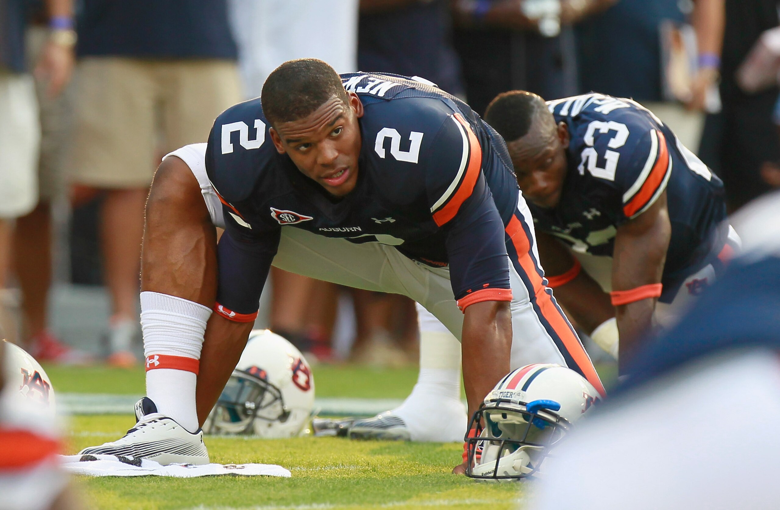 AUBURN, AL - SEPTEMBER 18:  Cameron Newton #2 of the Auburn Tigers against the Clemson Tigers at Jordan-Hare Stadium on September 18, 2010 in Auburn, Alabama.  (Photo by Kevin C. Cox/Getty Images)
