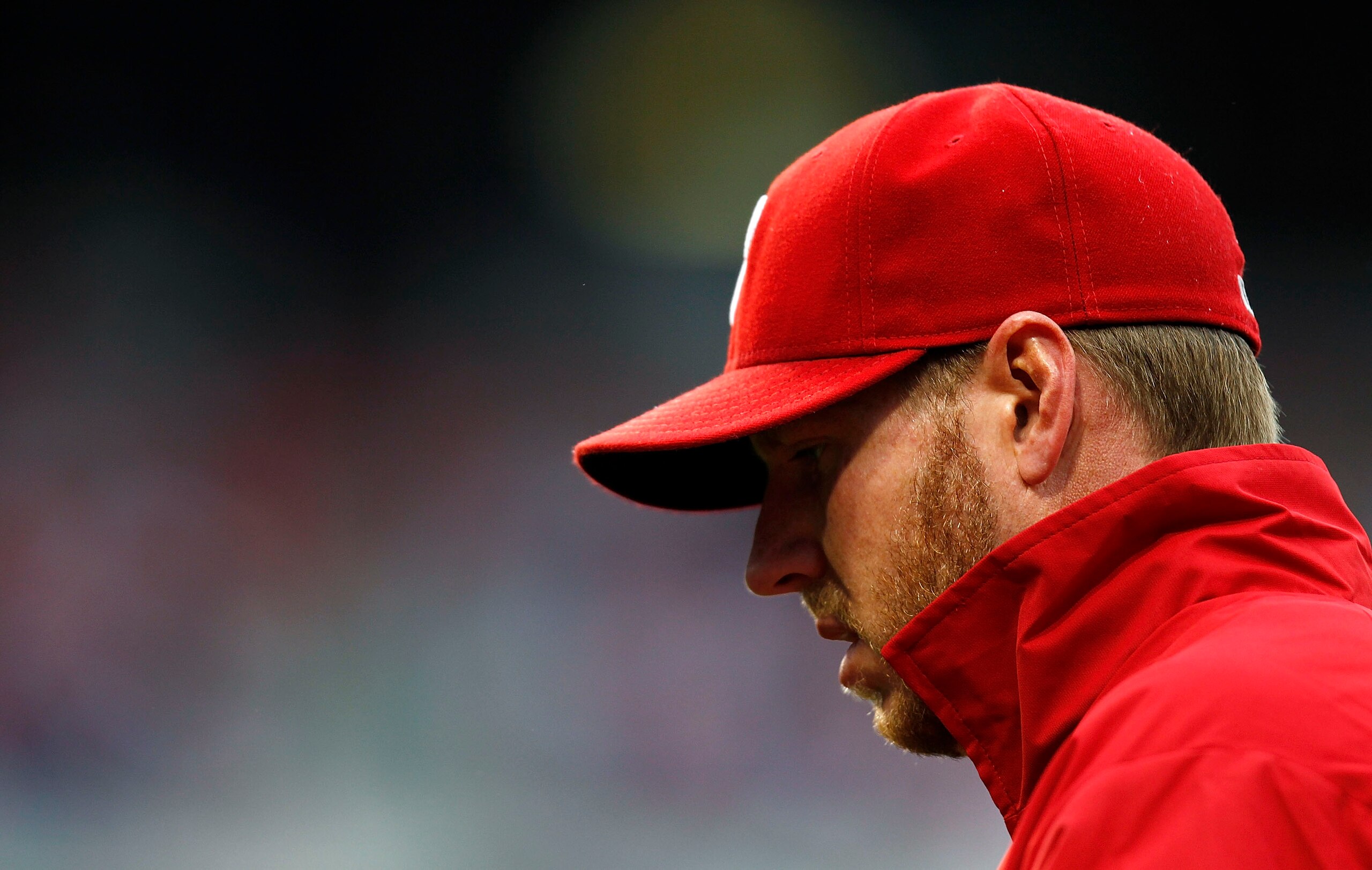PHILADELPHIA - OCTOBER 06: Roy Halladay #34 of the Philadelphia Phillies walks to the dugout in Game 1 of the NLDS against the Cincinnati Reds at Citizens Bank Park on October 6, 2010 in Philadelphia, Pennsylvania. (Photo by Jeff Zelevansky/Getty Images PHILADELPHIA - OCTOBER 06: Roy Halladay #34 of the Philadelphia Phillies walks to the dugout in Game 1 of the NLDS against the Cincinnati Reds at Citizens Bank Park on October 6, 2010 in Philadelphia, Pennsylvania. (Photo by Jeff Zelevansky/Getty Images