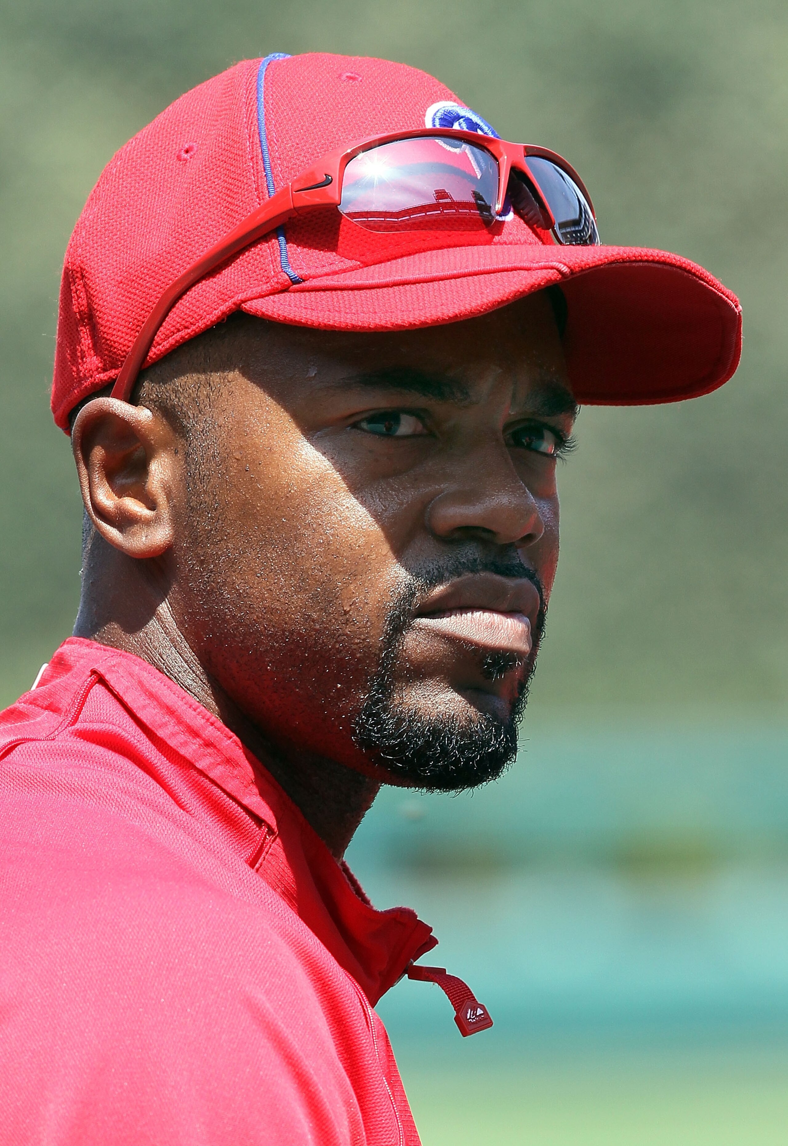 PHILADELPHIA - MAY 01:  Jimmy Rollins #11 of the Philadelphia Phillies looks on during batting practice before playing against the New York Mets at Citizens Bank Park on May 1, 2010 in Philadelphia, Pennsylvania.  (Photo by Jim McIsaac/Getty Images)