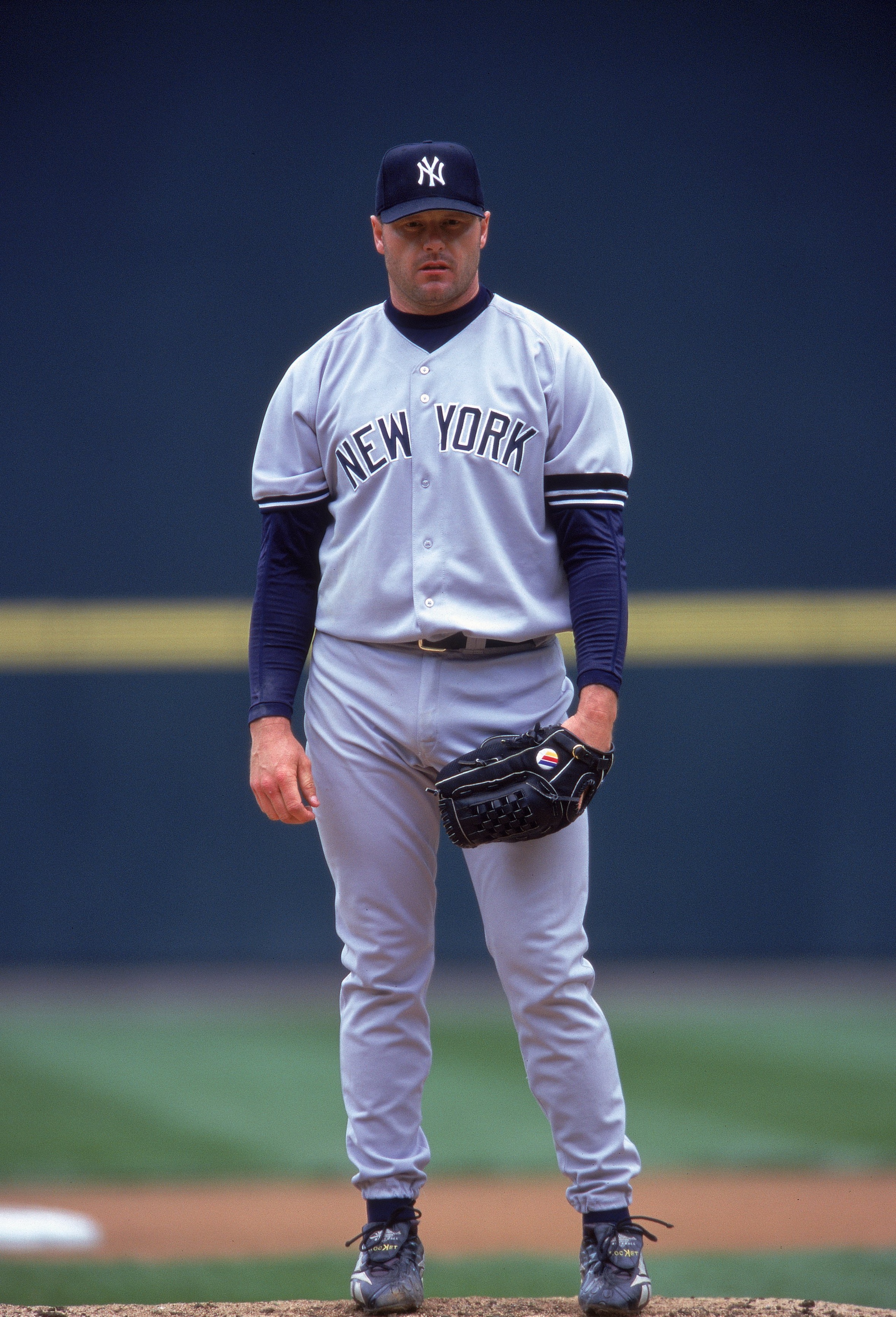 9 Apr 2000: Roger Clemens #22 of the New York Yankees stands on the mound during a game against the Seattle Mariners at Safeco Field in Seattle, Washington. The Mariners defeated the Yankees 9-3.