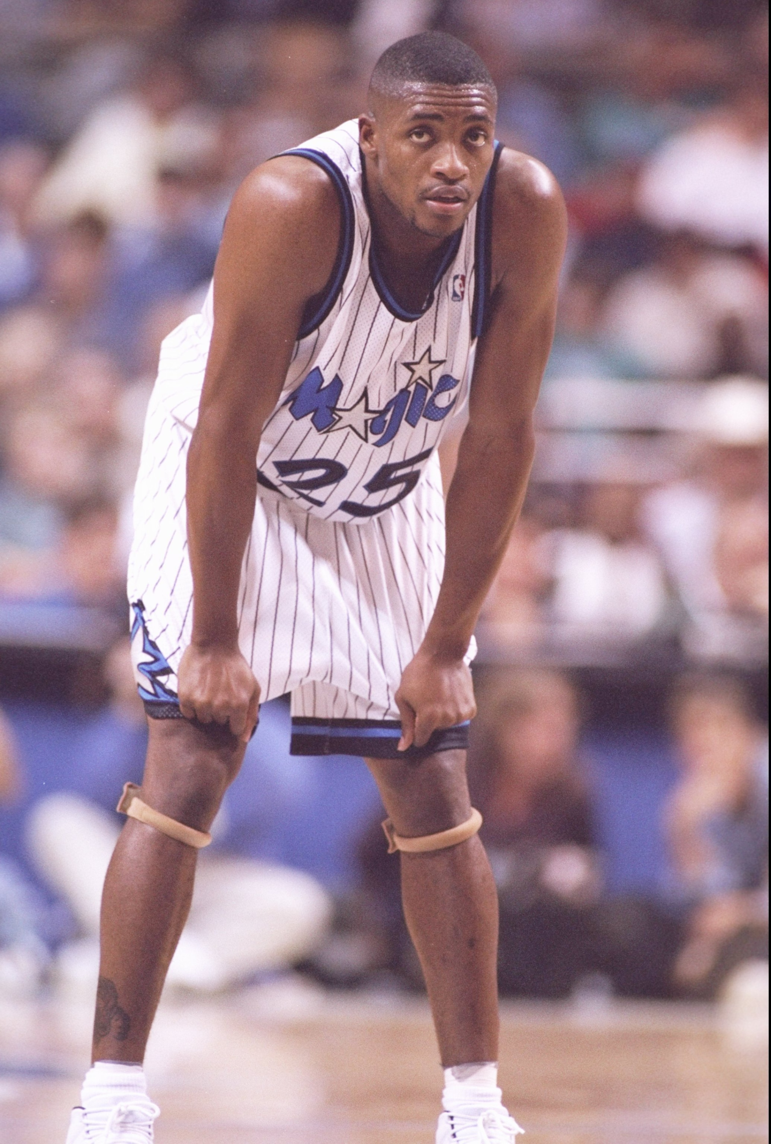 14 Nov 1995: Guard Nick Anderson of the Orlando Magic looks on during a game against the Chicago Bulls at the Orlando Arena in Orlando, Florida. The Magic won the game, 94-88. Mandatory Credit: Allsport /Allsport 14 Nov 1995: Guard Nick Anderson of the Orlando Magic looks on during a game against the Chicago Bulls at the Orlando Arena in Orlando, Florida. The Magic won the game, 94-88. Mandatory Credit: Allsport /Allsport