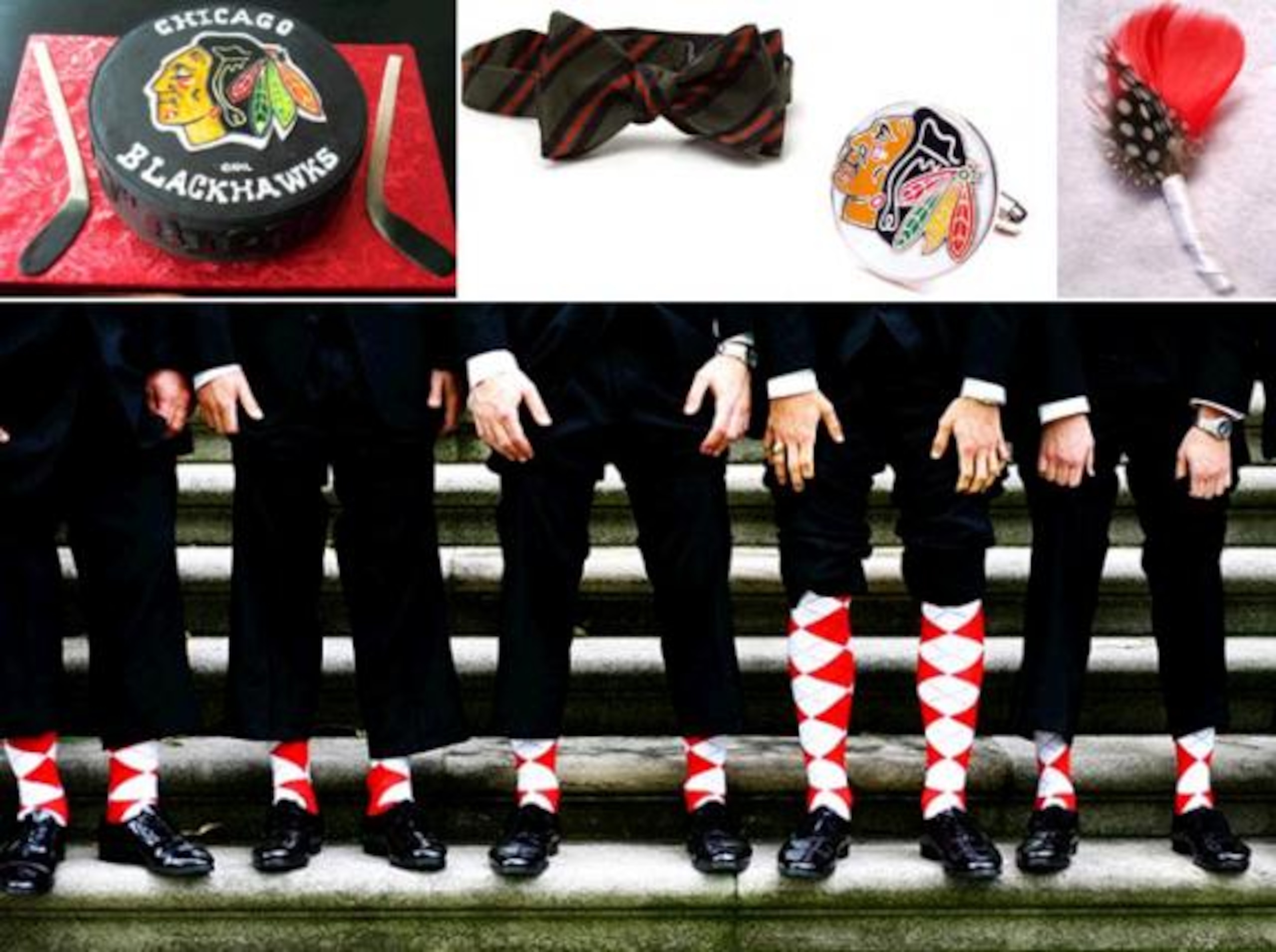 Photo courtesy: http://www.onewed.com/blog/savvy-scoop/category/accessories/2010/06/10/sports-inspired-weddings-chicago-blackhawks-win-stanley-cup/