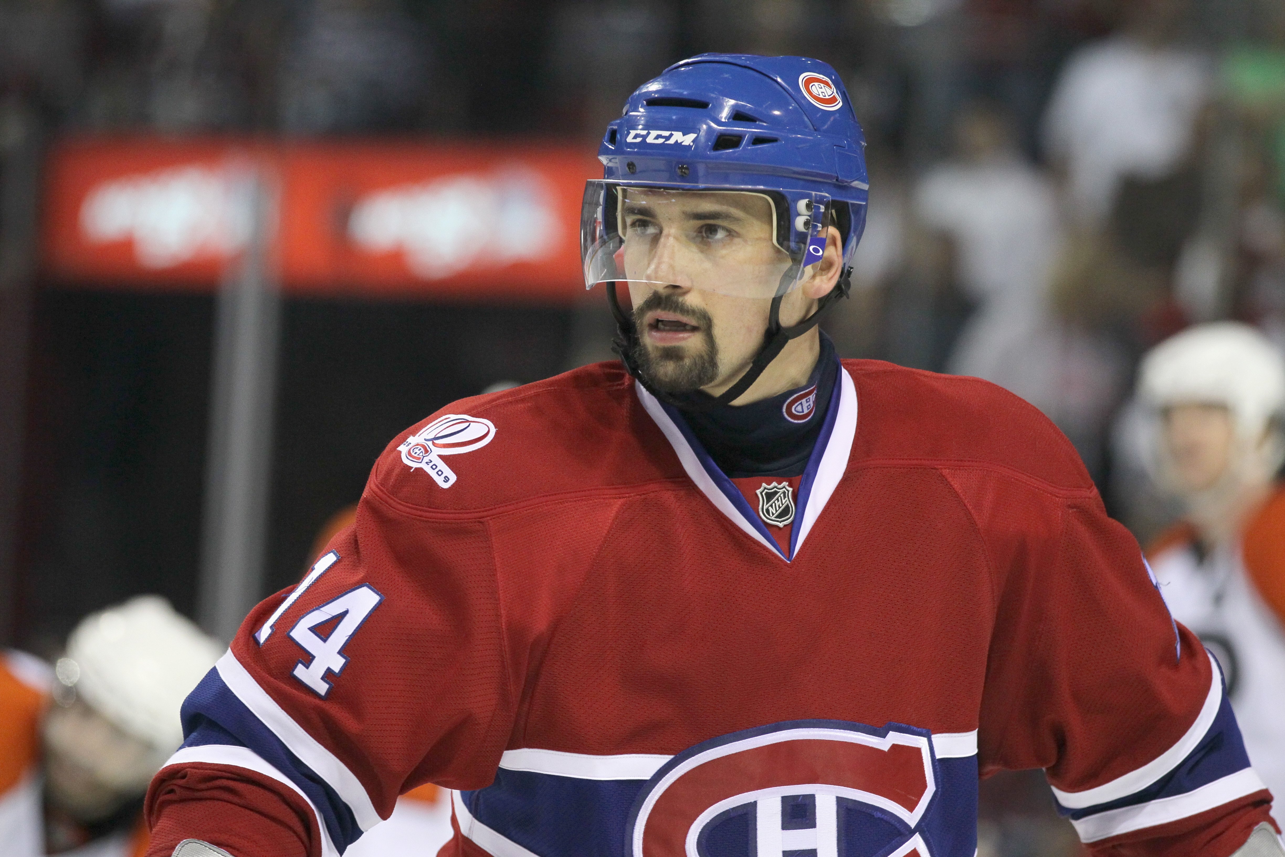 MONTREAL - MAY 22: Tomas Plekanec #14 of the Montreal Canadiens skates against the Philadelphia Flyers in Game 4 of the Eastern Conference Finals during the 2010 NHL Stanley Cup Playoffs at Bell Centre on May 22, 2010 in Montreal, Canada. (Photo by: Jim M