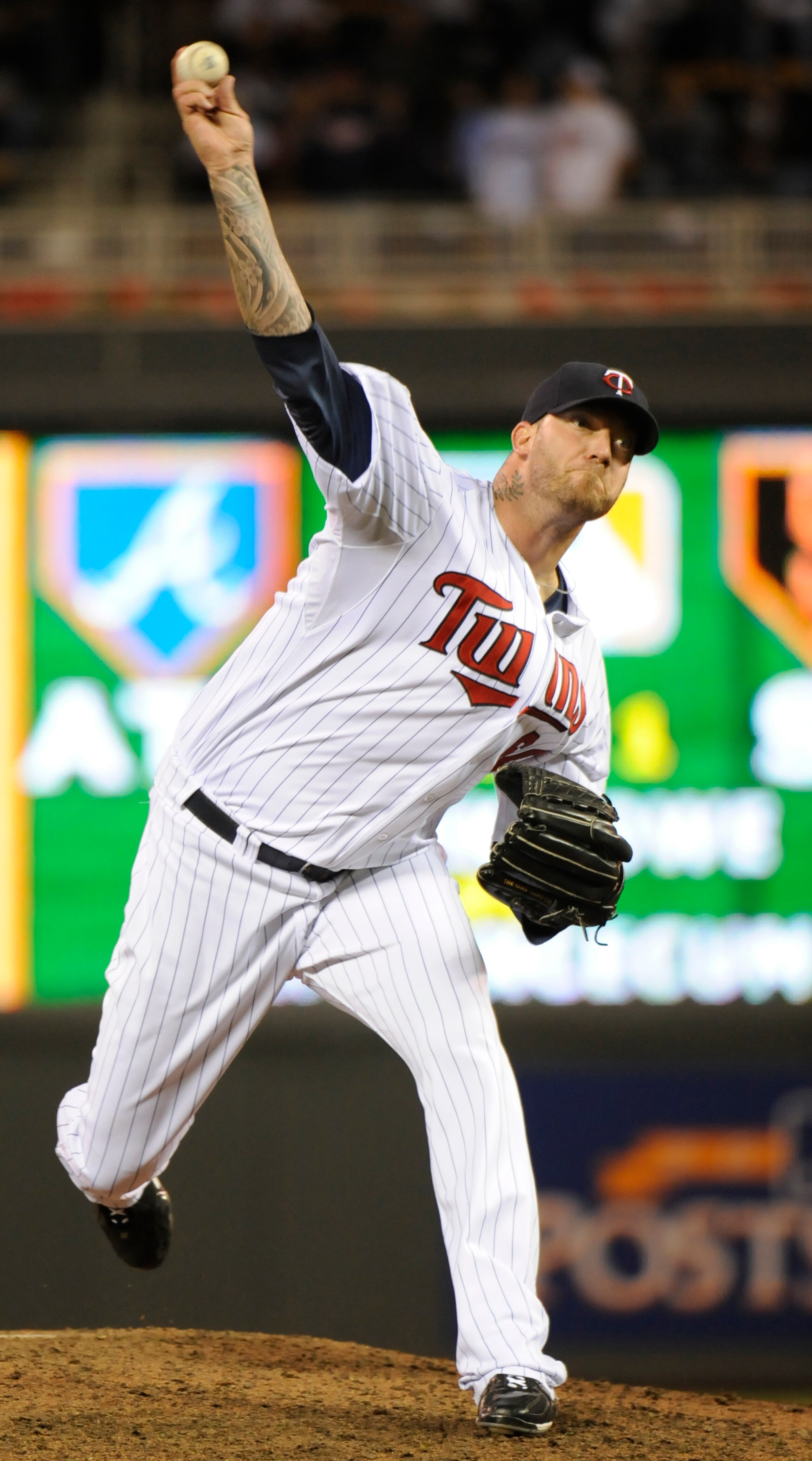 MINNEAPOLIS, MN - OCTOBER 6: Jon Rauch #60 of the Minnesota Twins pitches during game one of the ALDS against the New York Yankees on October 6, 2010 at Target Field in Minneapolis, Minnesota. (Photo by Hannah Foslien /Getty Images)