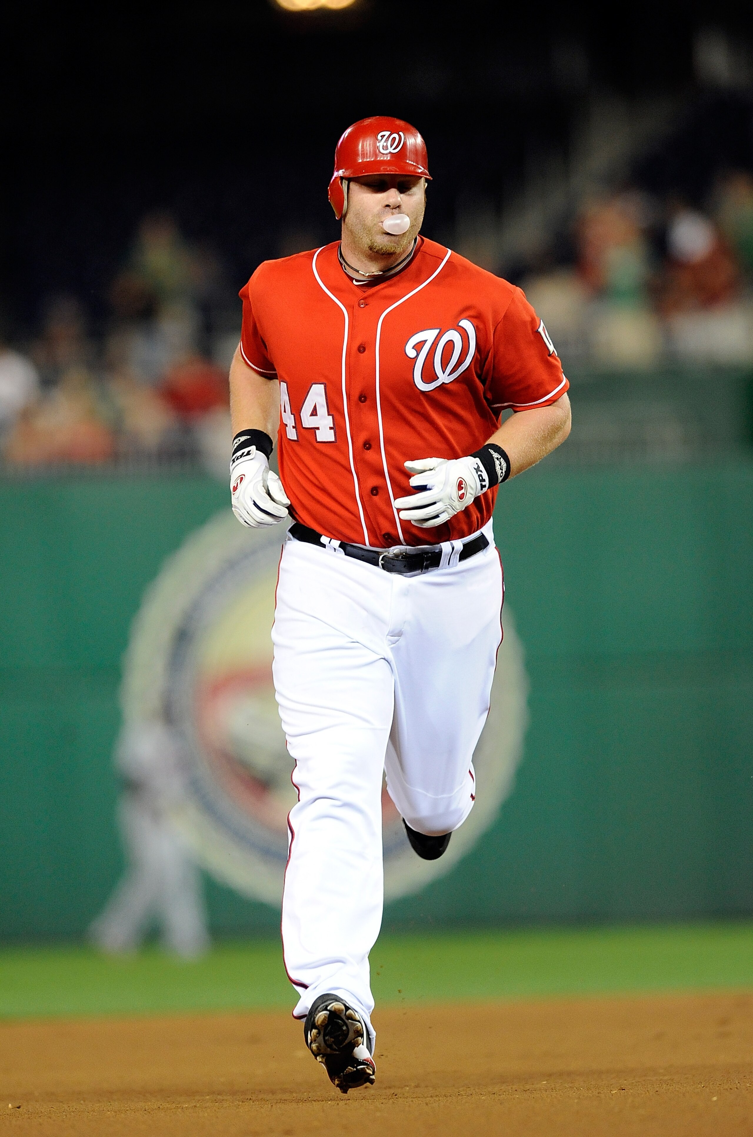WASHINGTON - SEPTEMBER 24: Adam Dunn #44 of the Washington Nationals rounds the bases after hitting a home run in the second inning against the Atlanta Braves at Nationals Park on September 24, 2010 in Washington, DC. (Photo by Greg Fiume/Getty Images) WASHINGTON - SEPTEMBER 24: Adam Dunn #44 of the Washington Nationals rounds the bases after hitting a home run in the second inning against the Atlanta Braves at Nationals Park on September 24, 2010 in Washington, DC. (Photo by Greg Fiume/Getty Images)