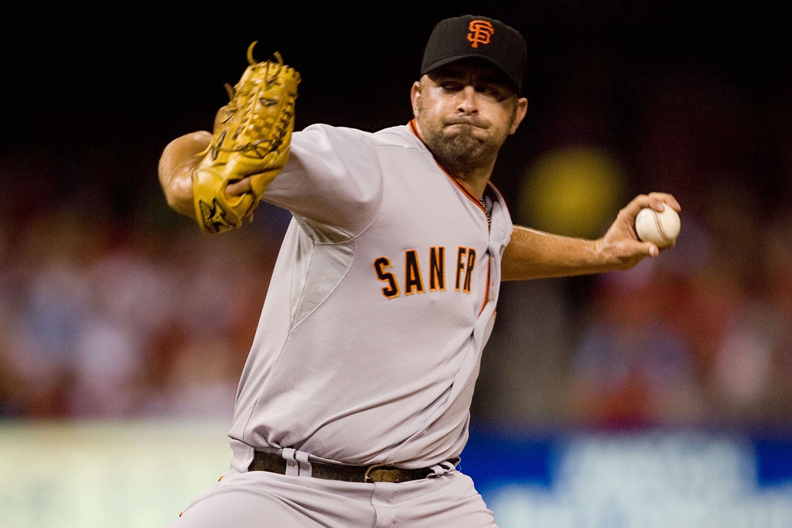 ST. LOUIS - AUGUST 21: Reliever Jeremy Affeldt #41 of the San Francisco Giants pitches against the St. Louis Cardinals at Busch Stadium on August 21, 2010 in St. Louis, Missouri. (Photo by Dilip Vishwanat/Getty Images) ST. LOUIS - AUGUST 21: Reliever Jeremy Affeldt #41 of the San Francisco Giants pitches against the St. Louis Cardinals at Busch Stadium on August 21, 2010 in St. Louis, Missouri. (Photo by Dilip Vishwanat/Getty Images)