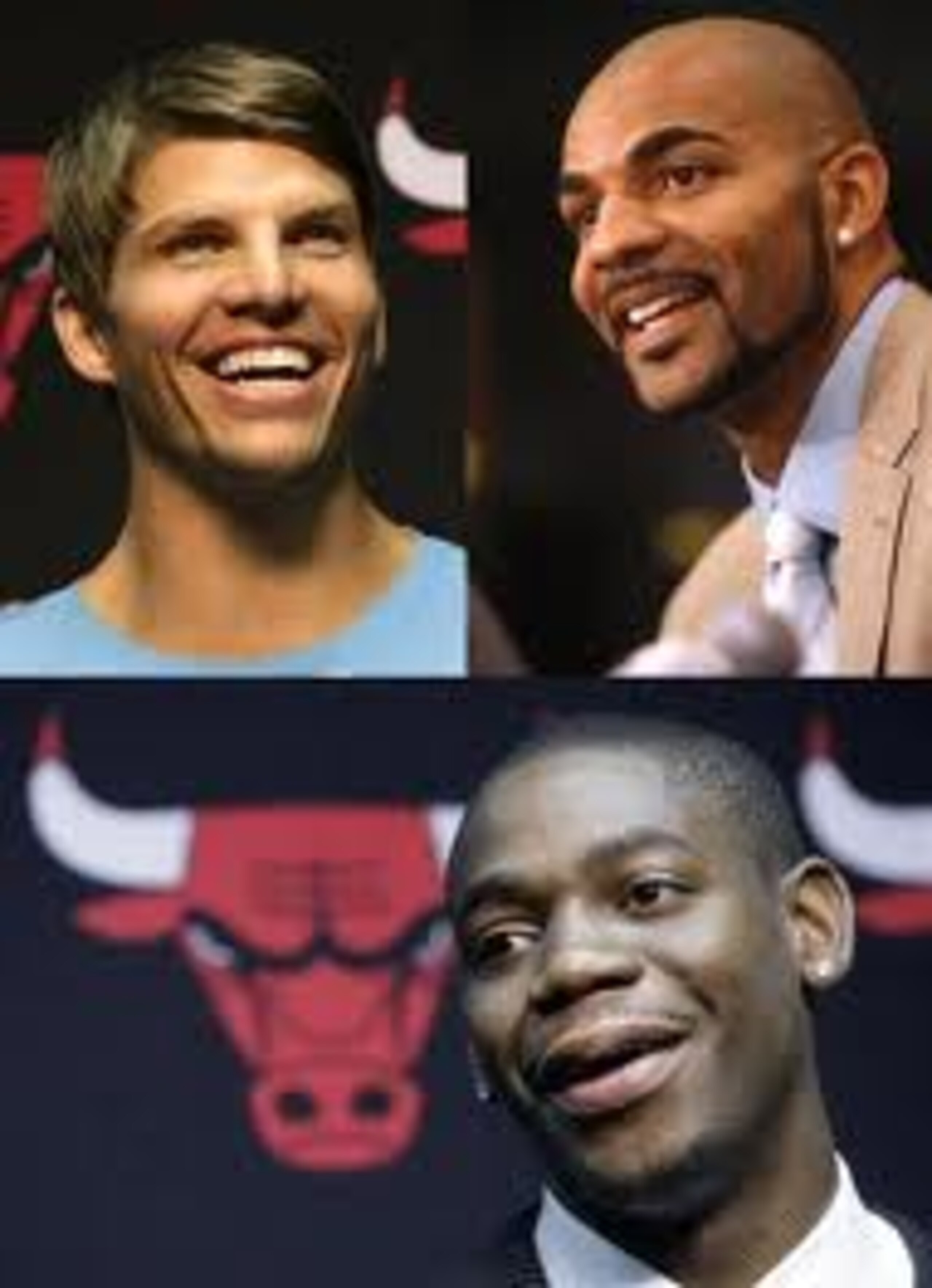 Clockwise: Former teammates Carlos Boozer, Ronnie Brewer and Kyle Korver will not have a long adjustment with playing together.