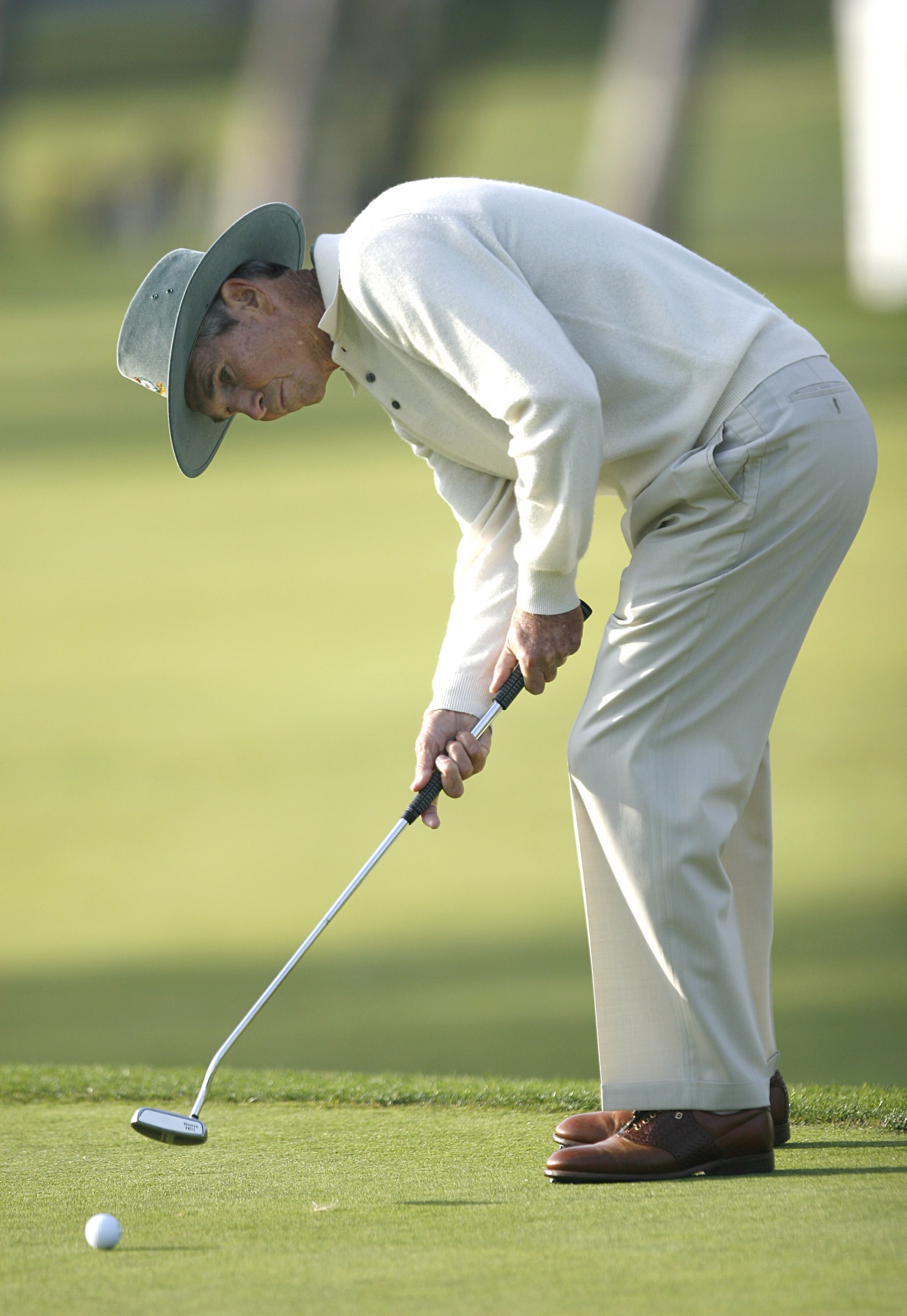 UNITED STATES - MARCH 09:  Hubert Green in action during the first round of the 2007 PGA Champion's TOUR at Newport Beach Country Club in Newport Beach, California on March 9, 2007.  (Photo by Steve Grayson/Getty Images)