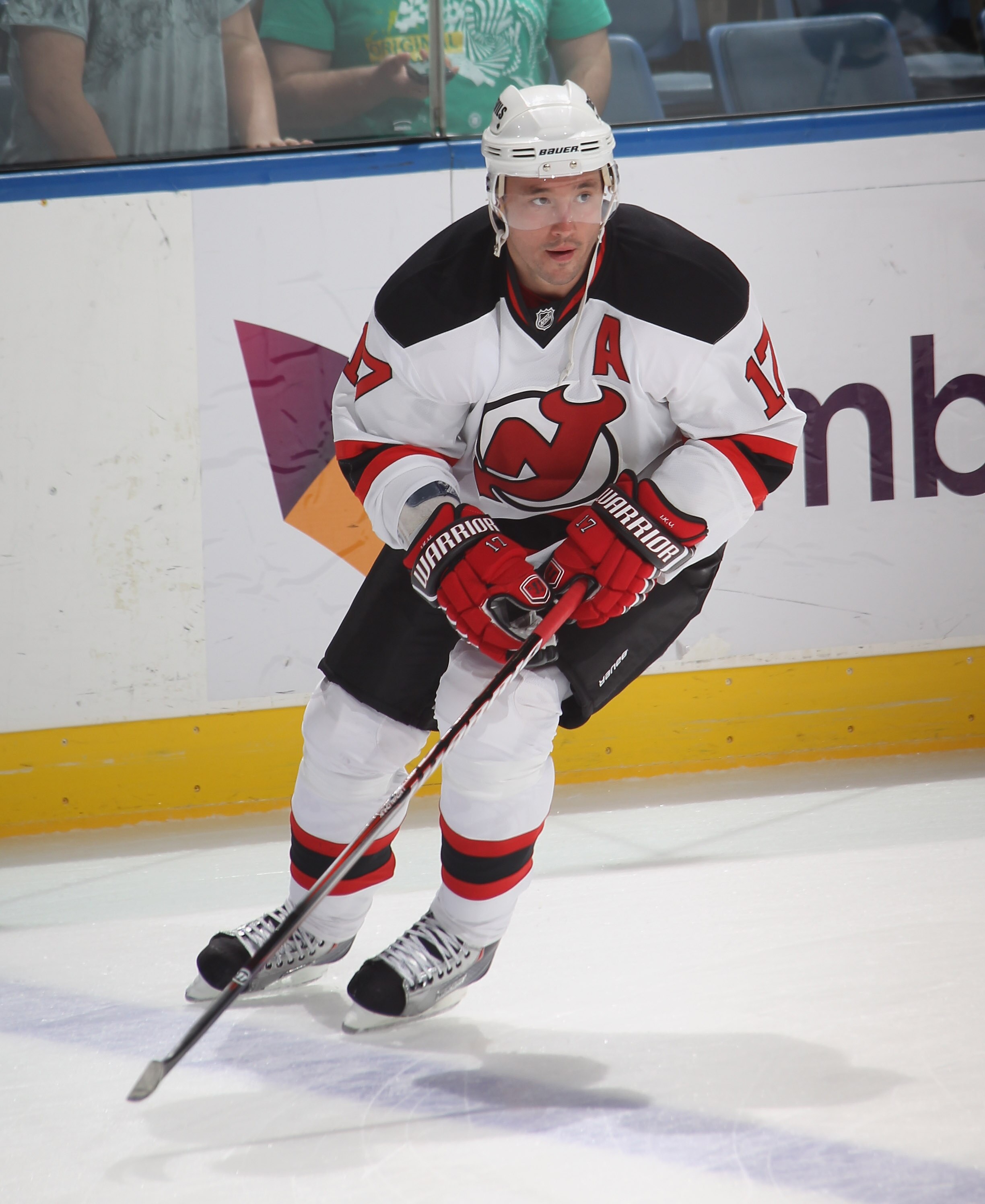 UNIONDALE, NY - OCTOBER 02:  Ilya Kovalchuk #17 of the New Jersey Devils skates against the New York Islanders at the Nassau Veterans Memorial Coliseum on October 2, 2010 in Uniondale, New York. The Islanders defeated the Devils 2-1.  (Photo by Bruce Benn