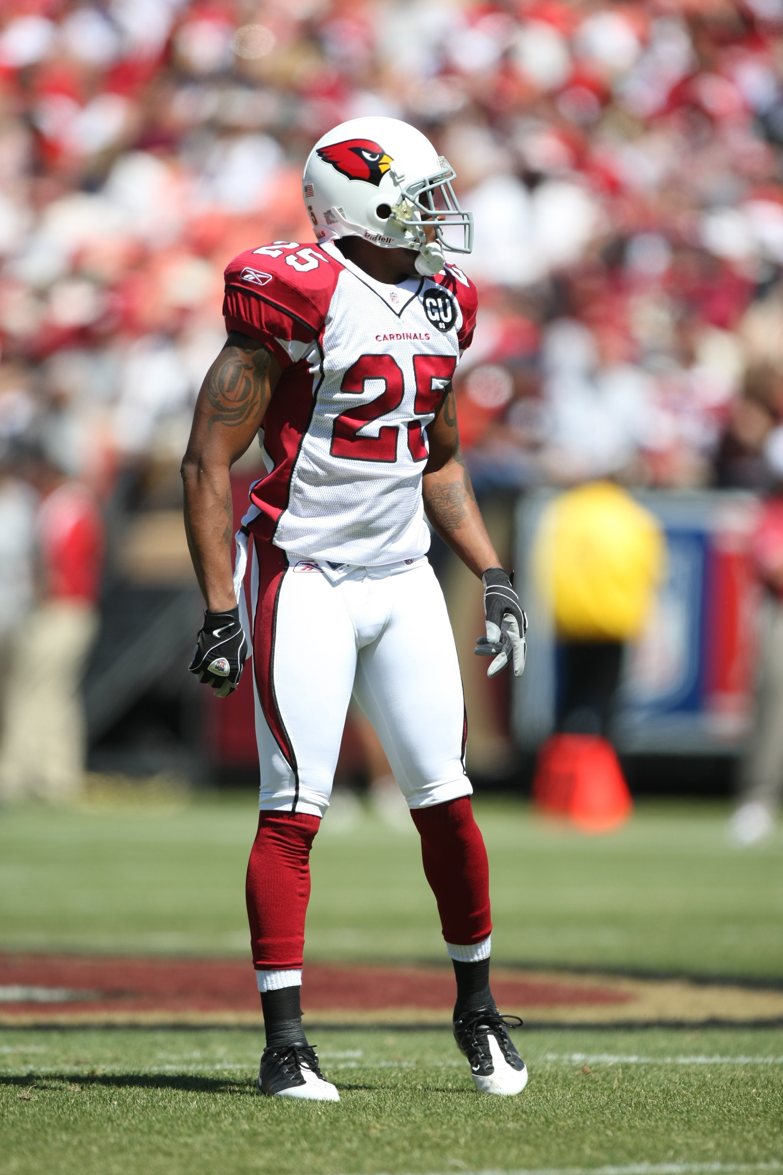 SAN FRANCISCO - SEPTEMBER 7:  Eric Green #25 of the Arizona Cardinals looks on during the game against the San Francisco 49ers on September 7, 2008 at Bill Walsh Field at Candlestick Park in San Francisco, California. (Photo by Jed Jacobsohn/Getty Images)