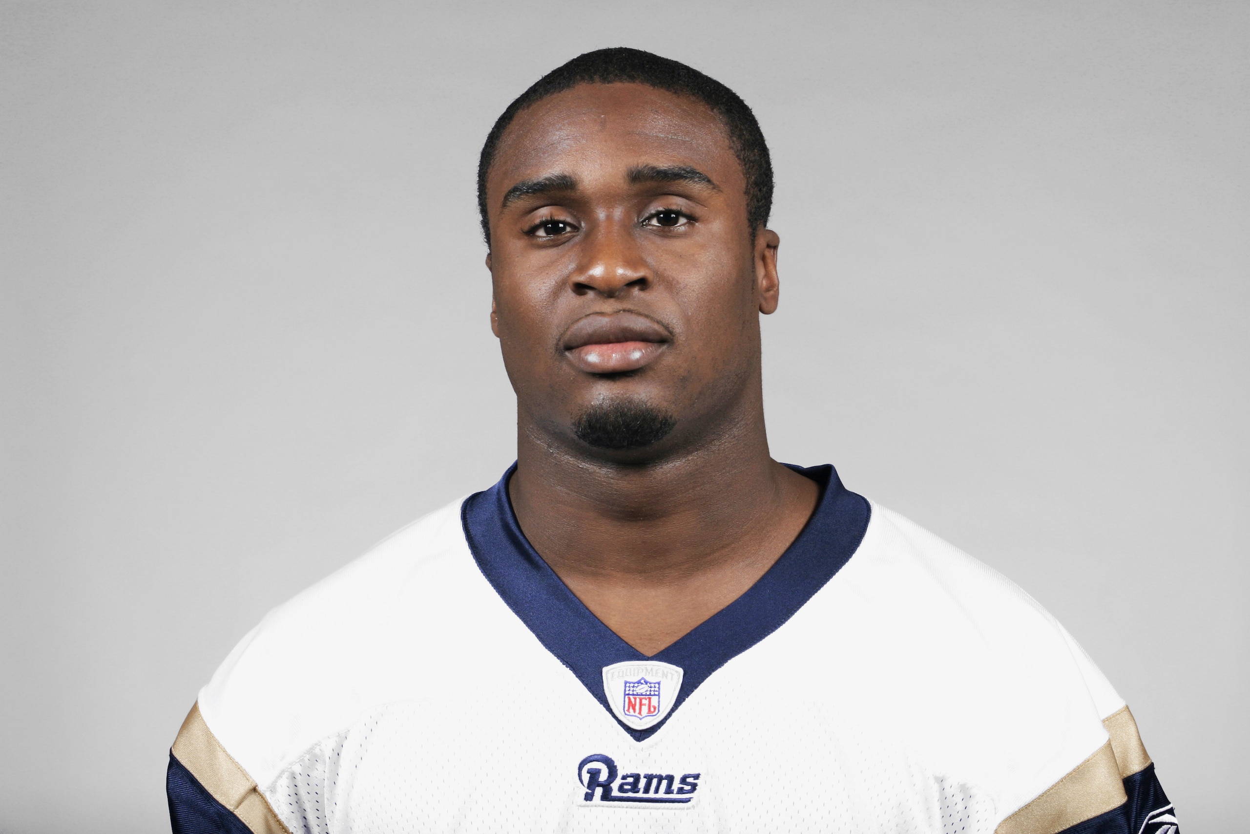 ST. LOUIS - 2005:  Oshiomogho Atogwe of the St. Louis Rams poses for his 2005 NFL headshot at photo day in St. Louis, Missouri.  (Photo by Getty Images)