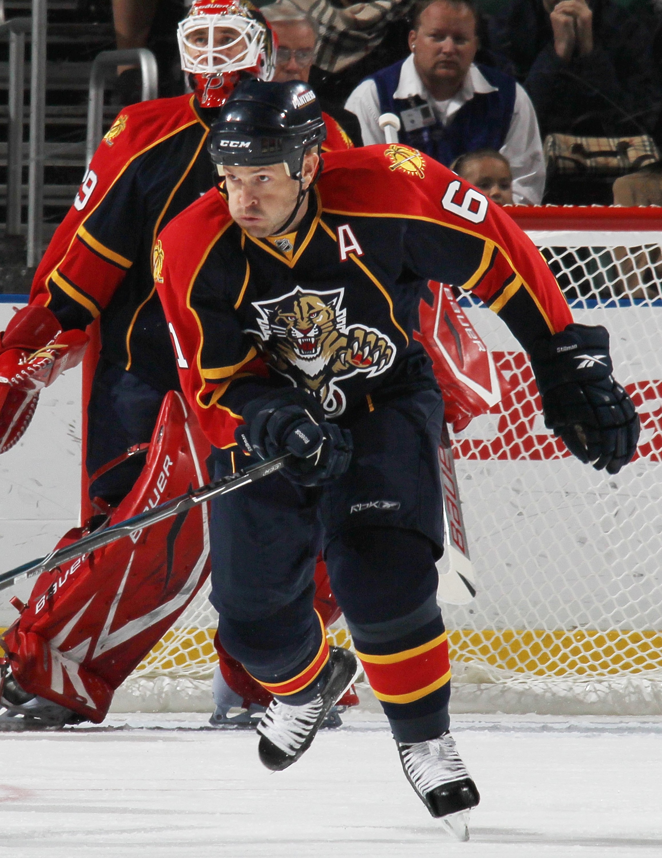 SUNRISE, FL - JANUARY 26: Cory Stillman #61 of the Florida Panthers skates against the Montreal Canadiens at the BankAtlantic Center on January 26, 2010 in Sunrise, Florida.  (Photo by Bruce Bennett/Getty Images)