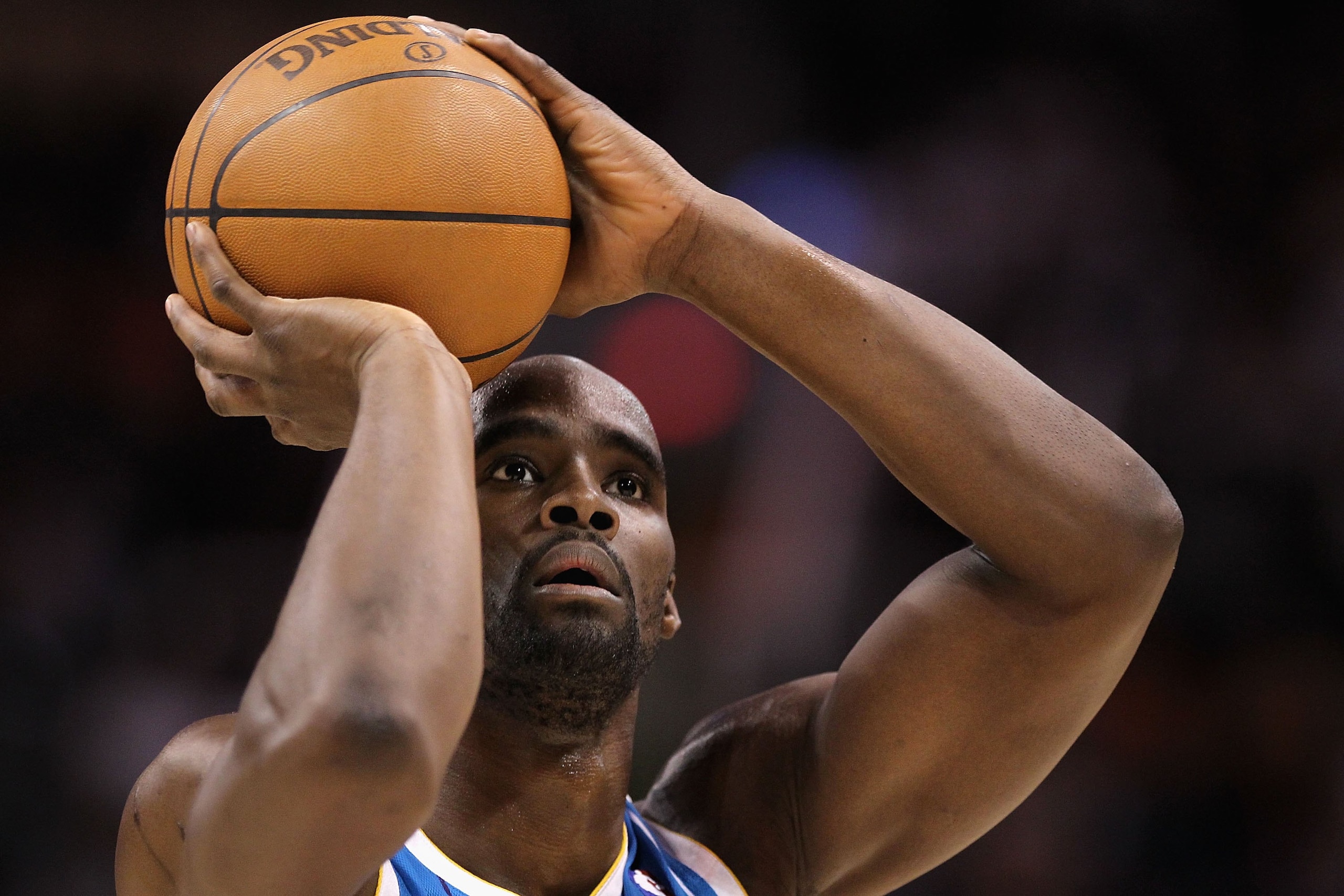 PHOENIX - MARCH 14:  Emeka Okafor #50 of the New Orleans Hornets shoots a free throw shot against the Phoenix Suns during the NBA game at US Airways Center on March 14, 2010 in Phoenix, Arizona.  The Suns defeated the Hornets 120-106.  NOTE TO USER: User