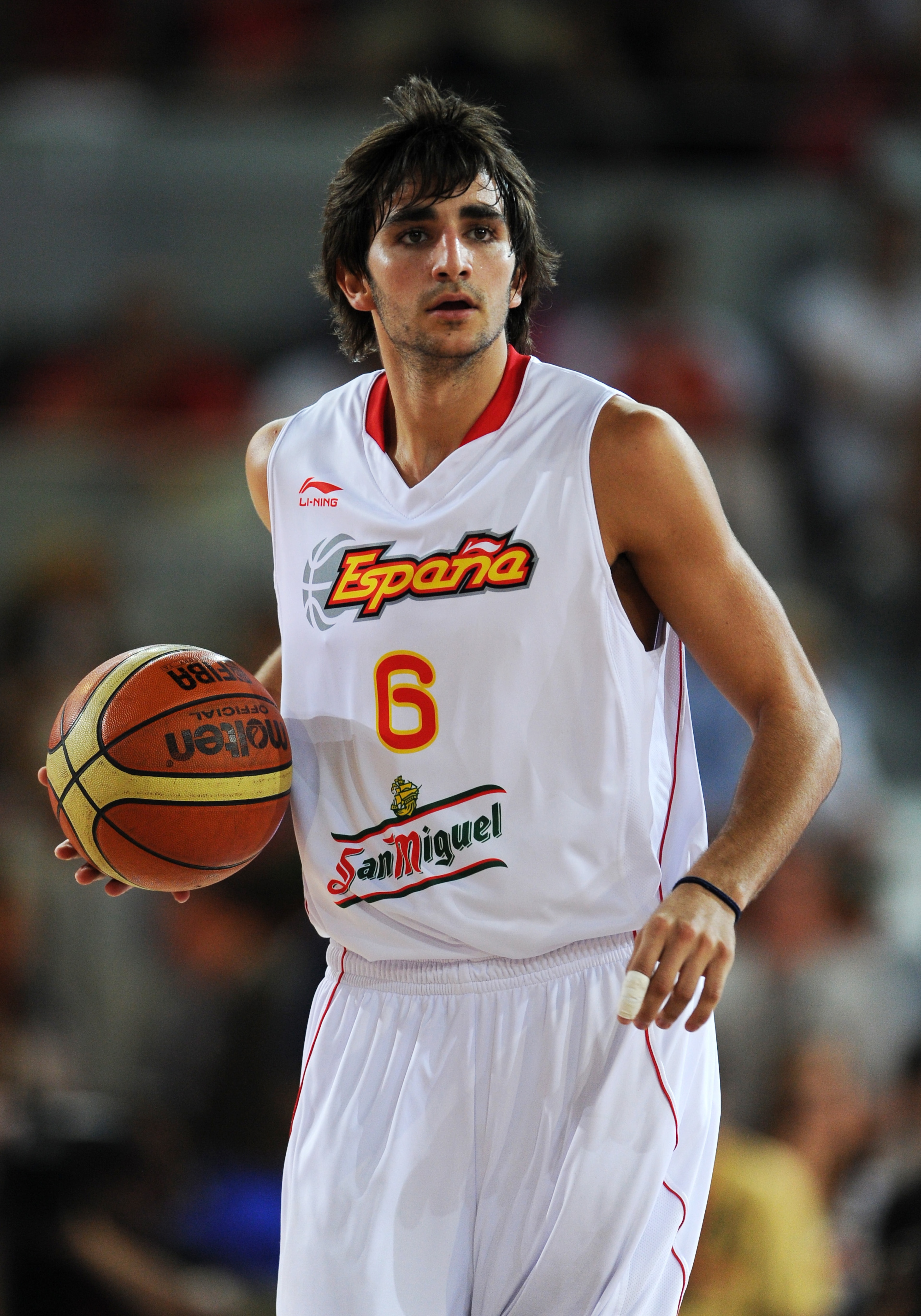MADRID, SPAIN - AUGUST 22: Ricky Rubio of Spain watches on during a friendly basketball game between Spain and the USA at La Caja Magica on August 22, 2010 in Madrid, Spain. (Photo by Jasper Juinen/Getty Images) MADRID, SPAIN - AUGUST 22: Ricky Rubio of Spain watches on during a friendly basketball game between Spain and the USA at La Caja Magica on August 22, 2010 in Madrid, Spain. (Photo by Jasper Juinen/Getty Images)