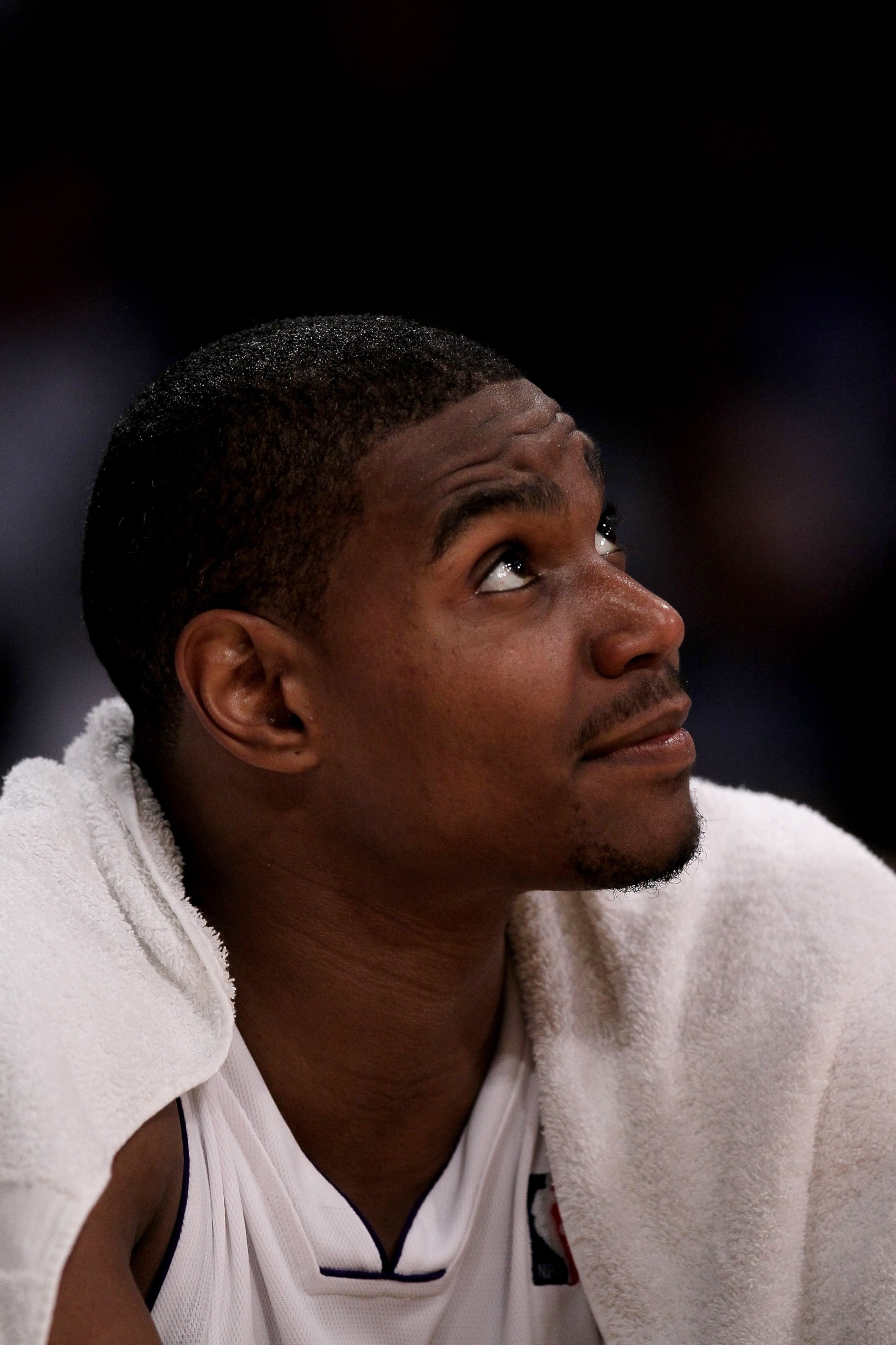 LOS ANGELES - MAY 2:  Andrew Bynum #17 of the Los Angeles Lakers looks on in the game against the Utah Jazz during Game One of the Western Conference Semifinals of the 2010 NBA Playoffs on May 2, 2010 at Staples Center in Los Angeles, California.  The Lak