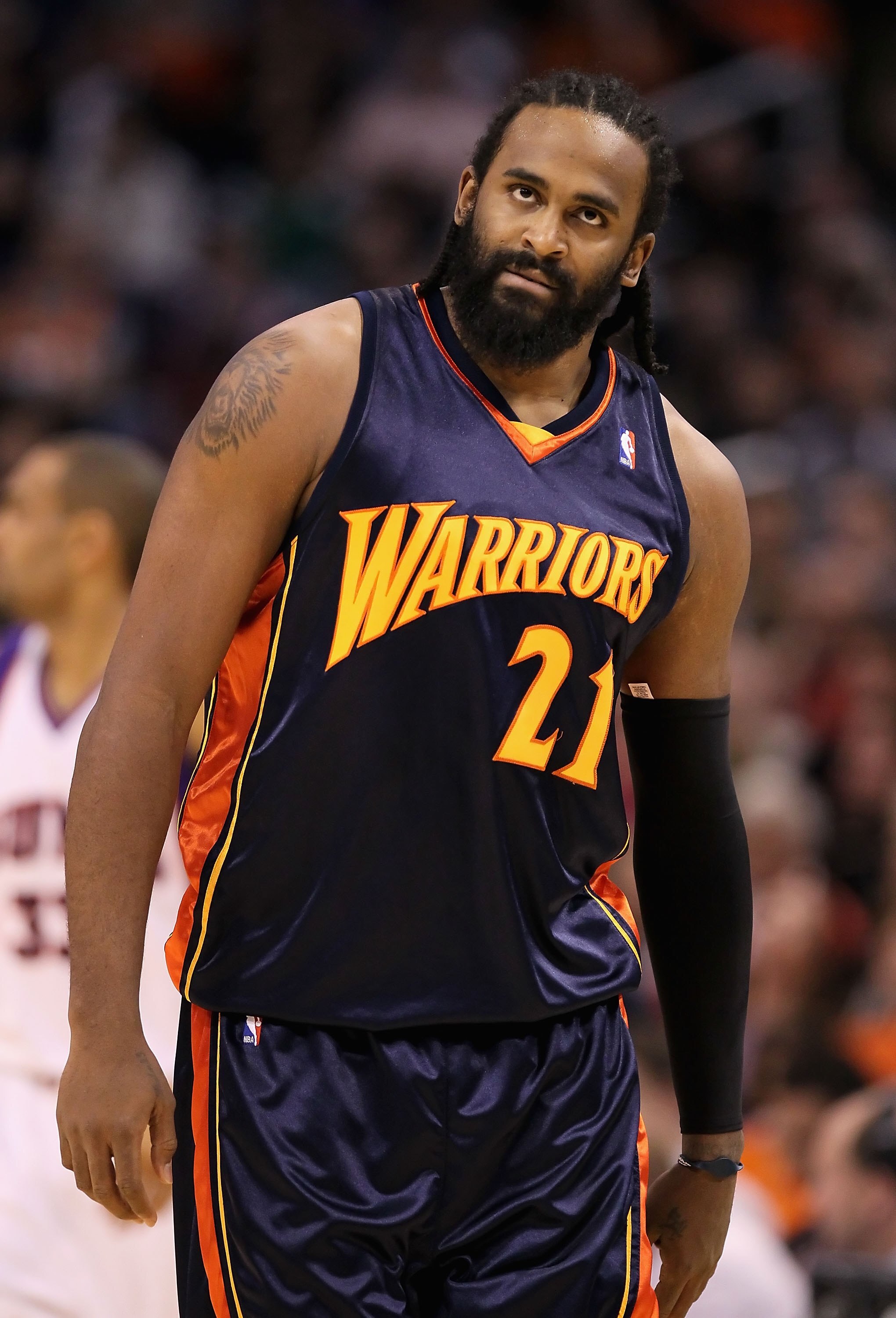 PHOENIX - JANUARY 23:  Ronny Turiaf #21 of the Golden State Warriors in action during the NBA game against the Phoenix Suns at US Airways Center on January 23, 2010 in Phoenix, Arizona. The Suns defeated the Warriors 112-103.  NOTE TO USER: User expressly