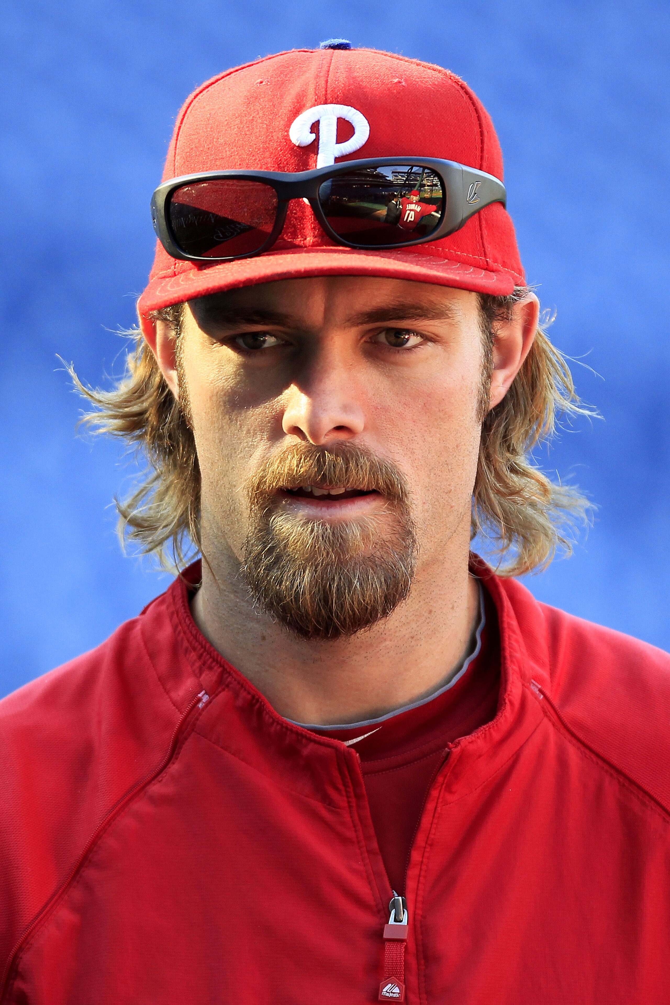 PHILADELPHIA - OCTOBER 08: Jayson Werth #28 of the Philadelphia Phillies is shown during batting practice before game 2 of the NLDS against the Cincinnati Reds at Citizens Bank Park on October 8, 2010 in Philadelphia, Pennsylvania.  (Photo by Chris Trotma