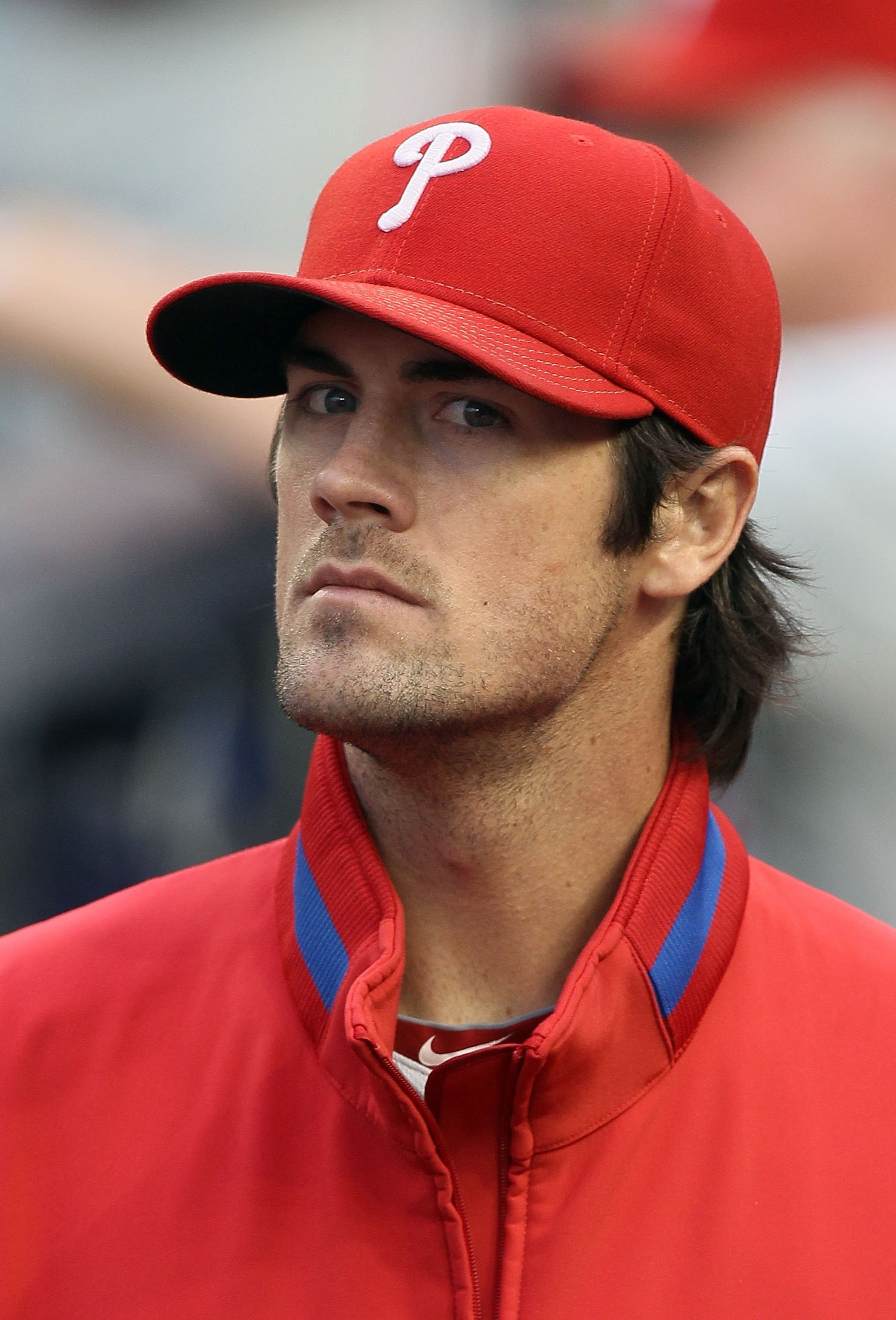 NEW YORK - JUNE 17:  Cole Hamels #35 of the Philadelphia Phillies looks on prior to playing against the New York Yankees on June 17, 2010 at Yankee Stadium in the Bronx borough of New York City.  (Photo by Jim McIsaac/Getty Images)