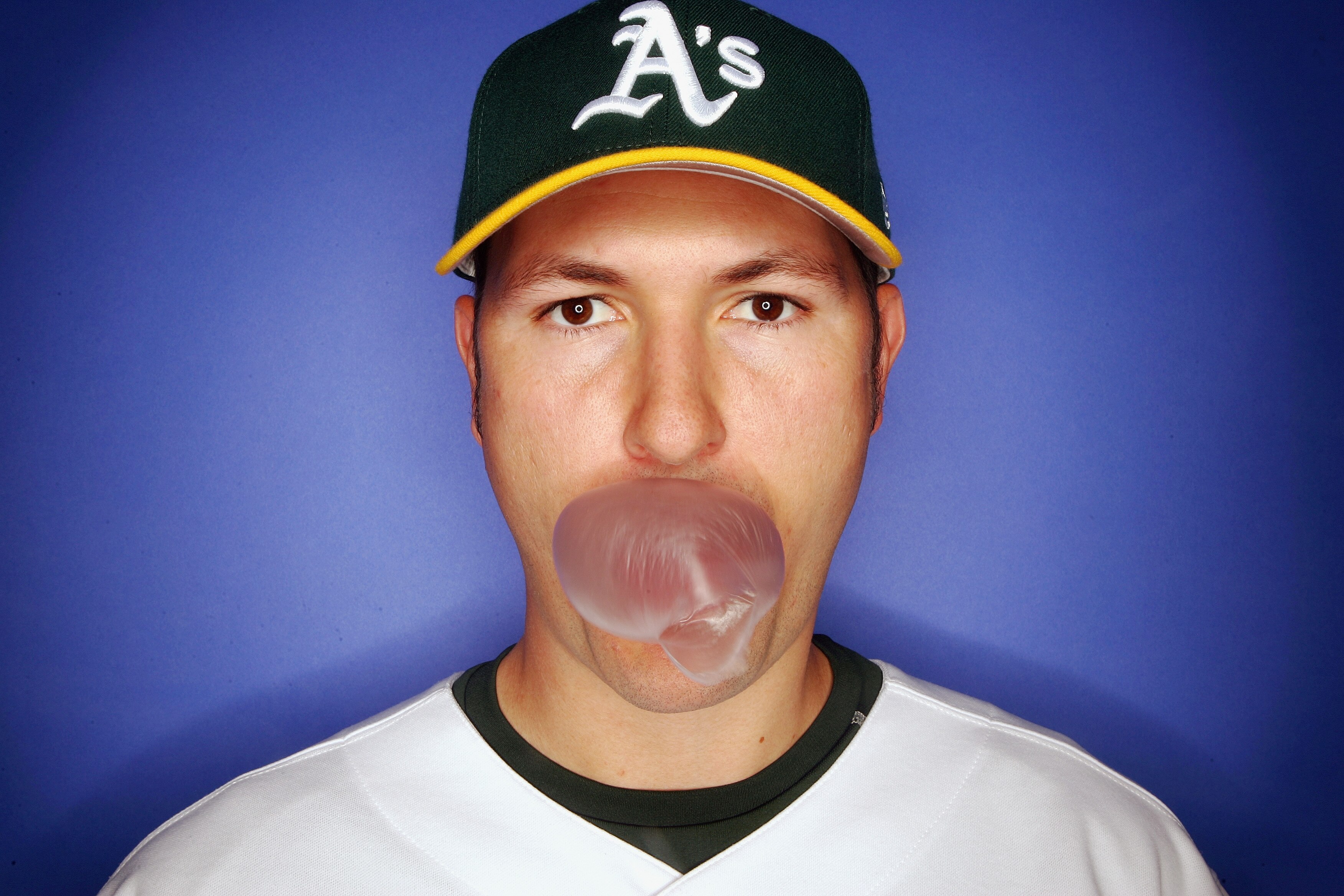 PHOENIX - FEBRUARY 24:  Justin Duchscherer of the Oakland Athletics poses for a portrait during Photo Day at Papago Park on February 24, 2007 in Phoenix, Arizona. (Photo by Jed Jacobsohn/Getty Images)