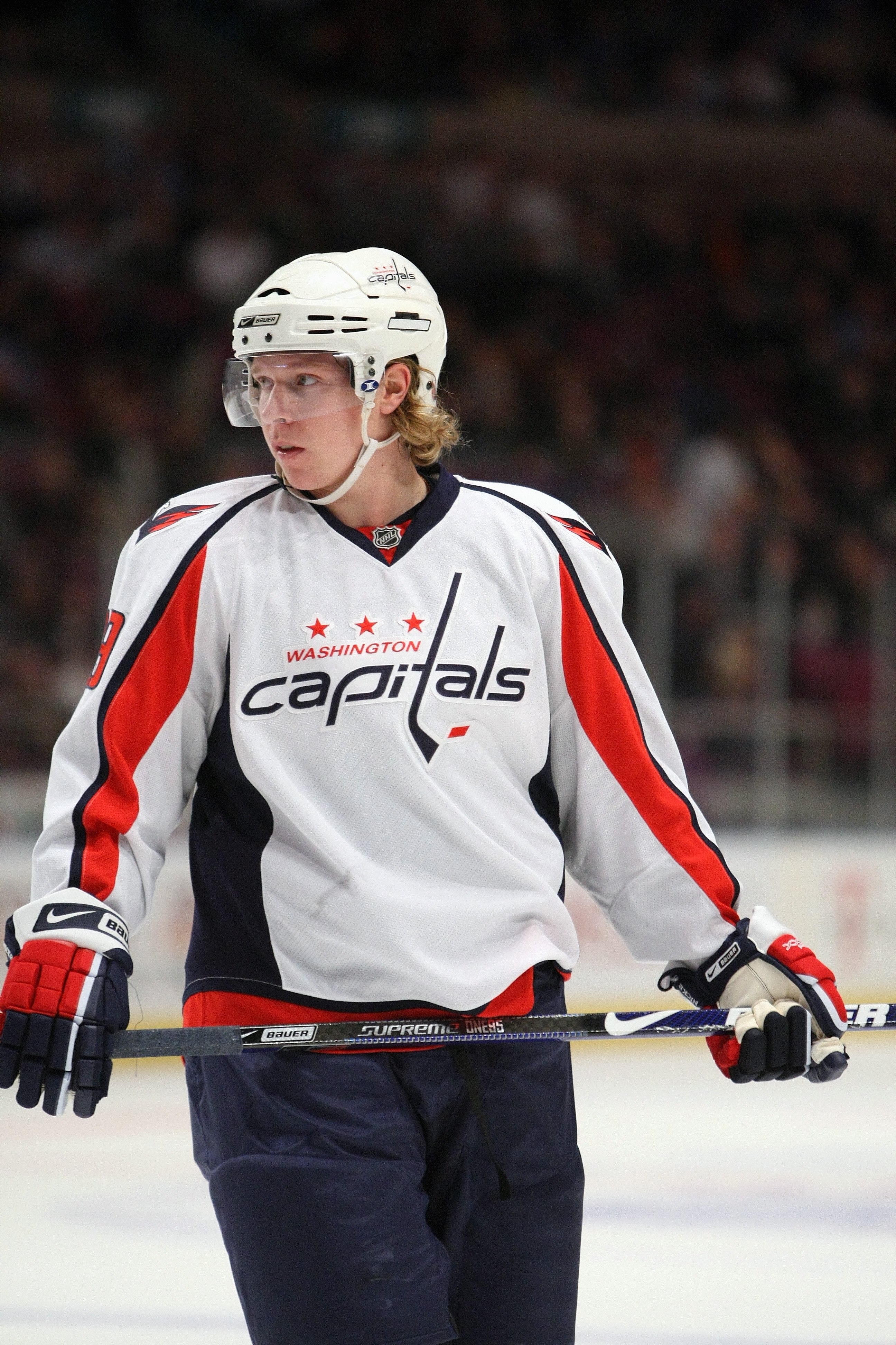 NEW YORK - FEBRUARY 11:  Nicklas Backstrom #19 of the Washington Capitals looks on during the game against the New York Rangers on February 11, 2009 at Madison Square Garden in New York, New York. (Photo by Nick Laham/Getty Images)