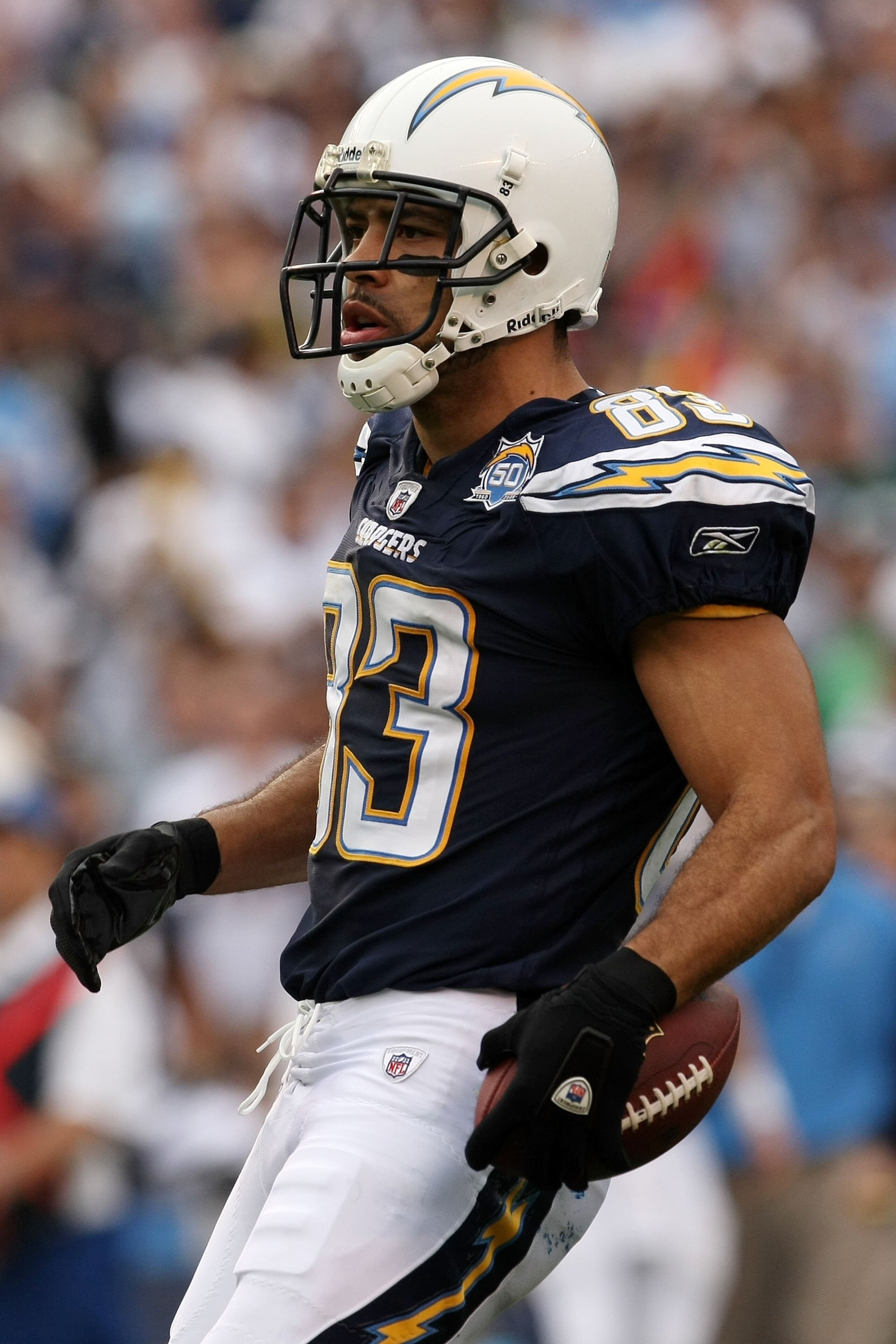 SAN DIEGO - JANUARY 17: Wide receiver Vincent Jackson #83 of the San Diego Chargers reacts after a play against the New York Jets during AFC Divisional Playoff Game at Qualcomm Stadium on January 17, 2010 in San Diego, California. (Photo by Stephen Dun SAN DIEGO - JANUARY 17: Wide receiver Vincent Jackson #83 of the San Diego Chargers reacts after a play against the New York Jets during AFC Divisional Playoff Game at Qualcomm Stadium on January 17, 2010 in San Diego, California. (Photo by Stephen Dun