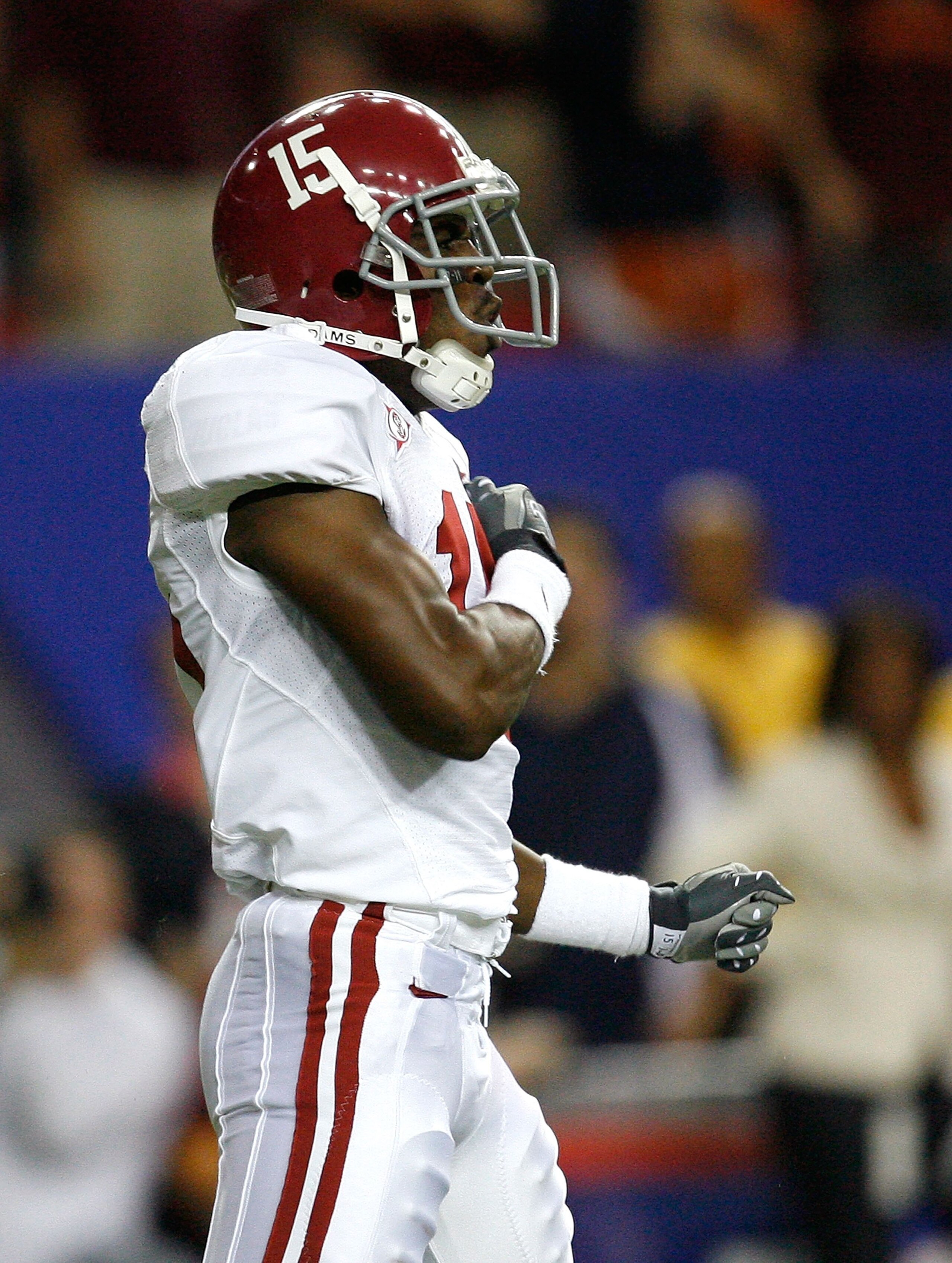 ATLANTA - SEPTEMBER 05:  Darius Hanks #15 of the Alabama Crimson Tide against the Virginia Tech Hokies during the Chick-fil-A Kickoff Game at Georgia Dome on September 5, 2009 in Atlanta, Georgia.  (Photo by Kevin C. Cox/Getty Images)