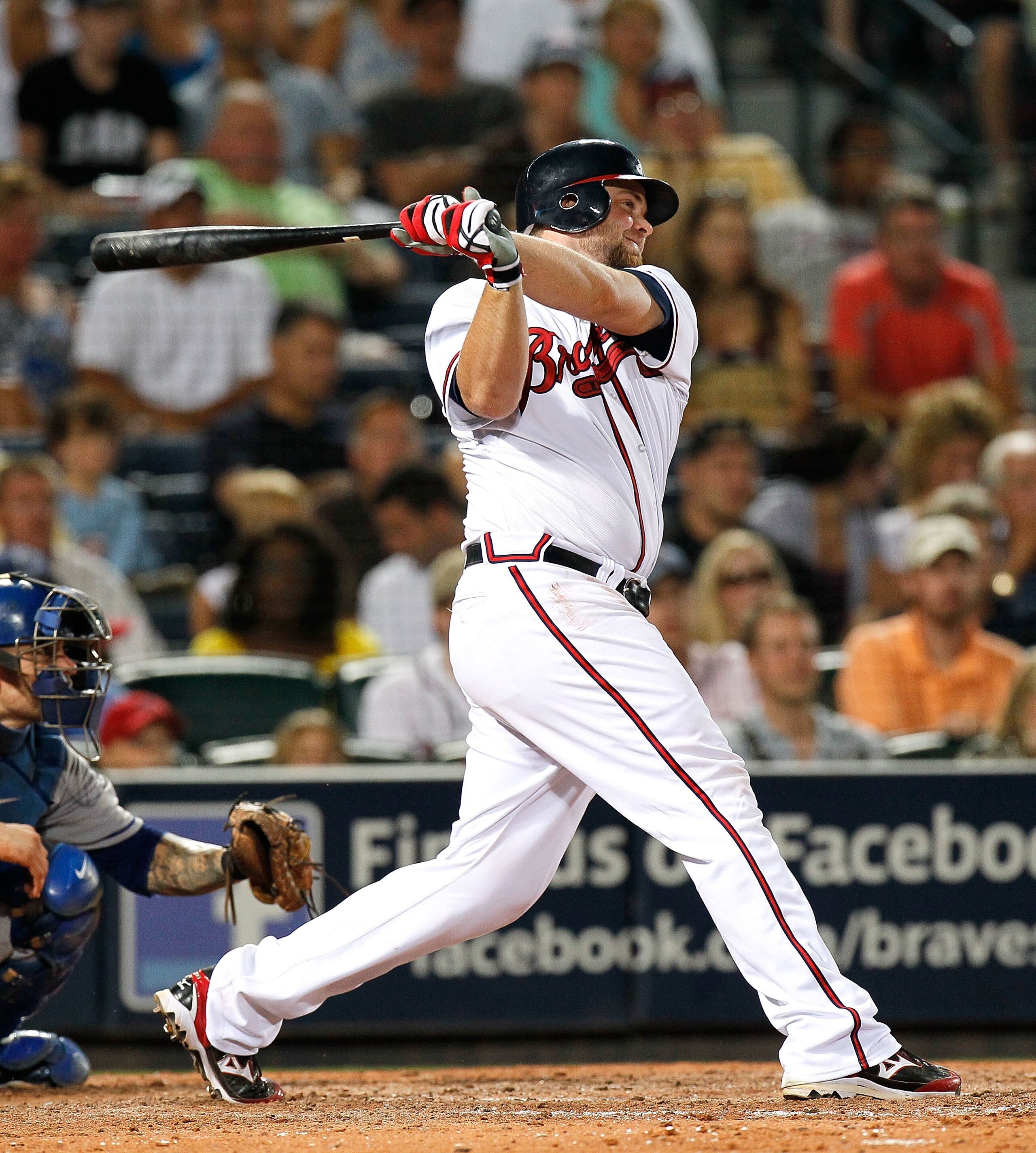 ATLANTA - JUNE 19:  Brian McCann #16 of the Atlanta Braves against the Kansas City Royals at Turner Field on June 19, 2010 in Atlanta, Georgia.  (Photo by Kevin C. Cox/Getty Images)