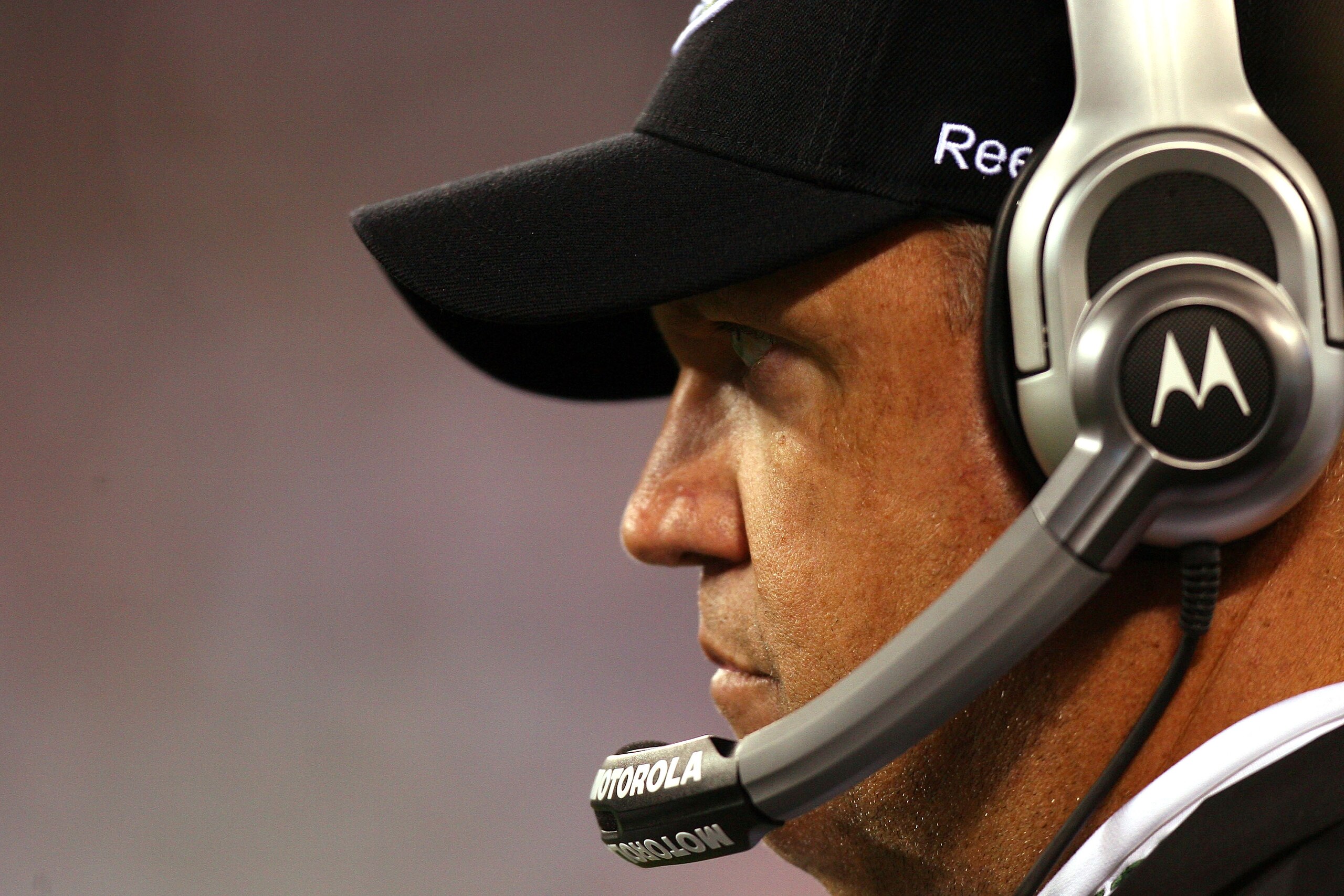 EAST RUTHERFORD, NJ - SEPTEMBER 13:  Head coach Rex Ryan of the New York Jets looks on from the sideline during their home opener against the Baltimore Ravens at the New Meadowlands Stadium on September 13, 2010 in East Rutherford, New Jersey.  (Photo by