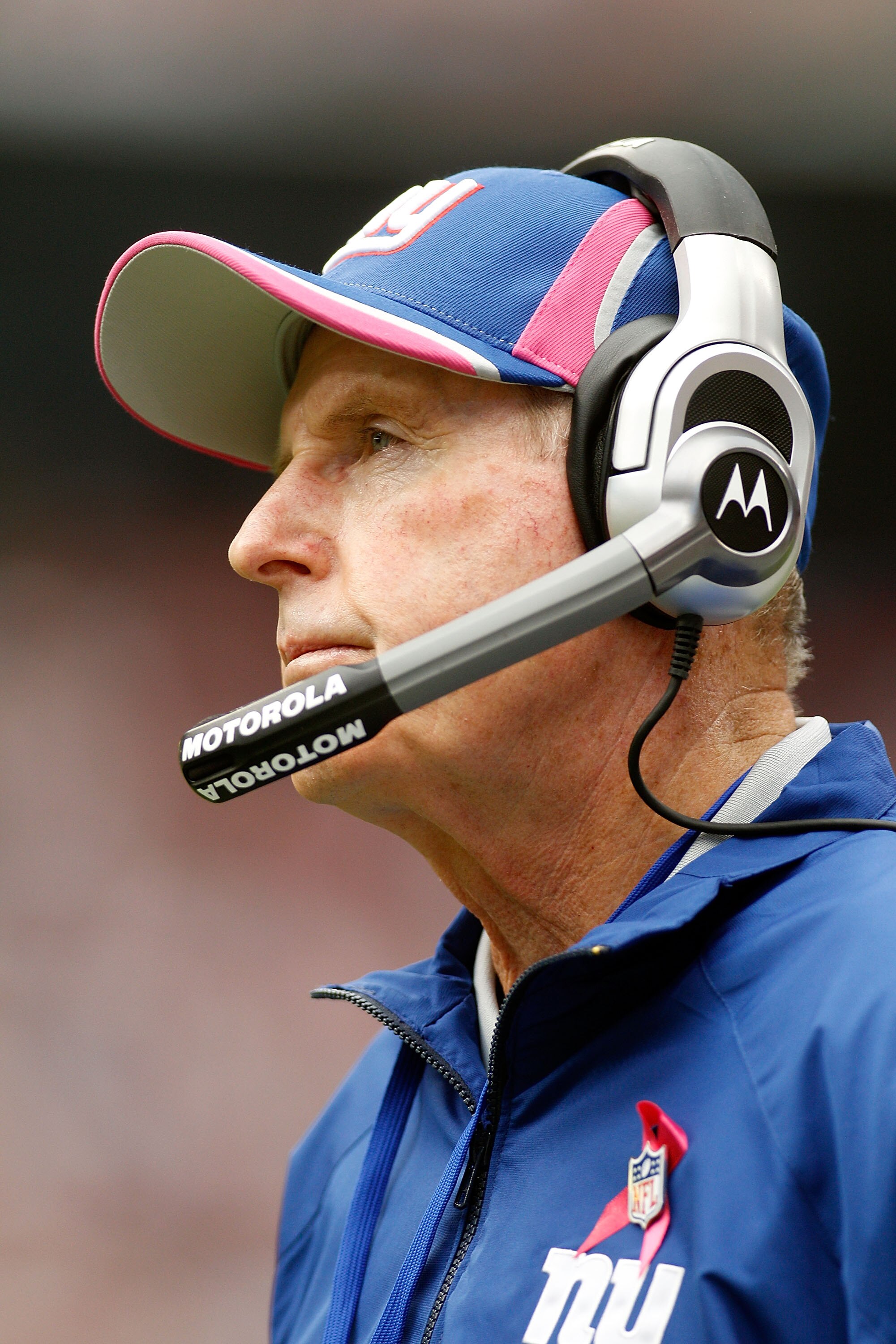 HOUSTON - OCTOBER 10:  Head coach Tom Coughlin of the New York Giants during the game against the Houston Texans at Reliant Stadium on October 10, 2010 in Houston, Texas.  (Photo by Chris Graythen/Getty Images)