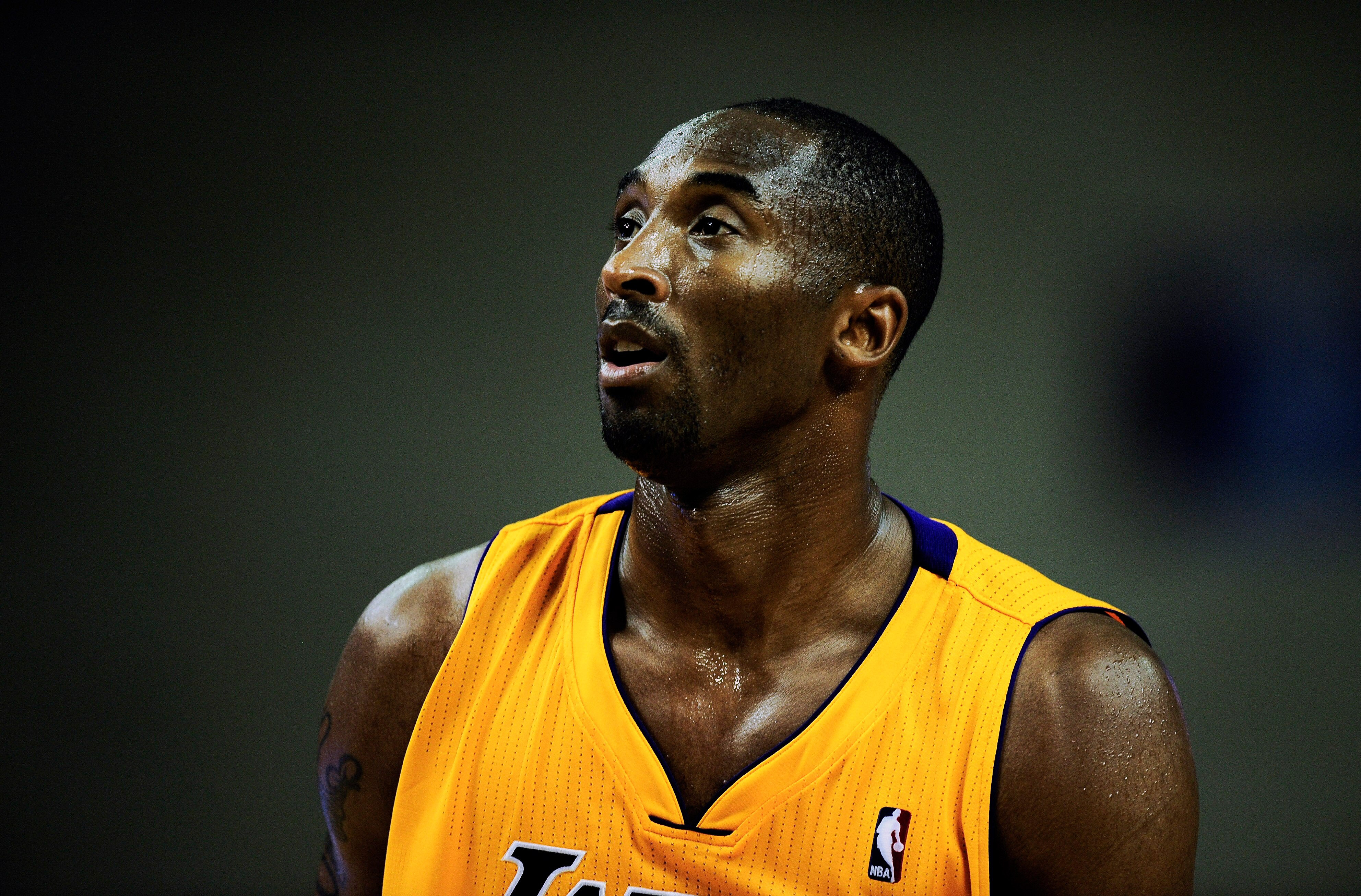 BARCELONA, SPAIN - OCTOBER 07:  Kobe Bryant #24 Looks on during the NBA Europe Live match between Los Angeles Lakers and Regal FC Barcelona at the at Palau Blaugrana on October 7, 2010 in Barcelona, Spain.  (Photo by David Ramos/Getty Images)