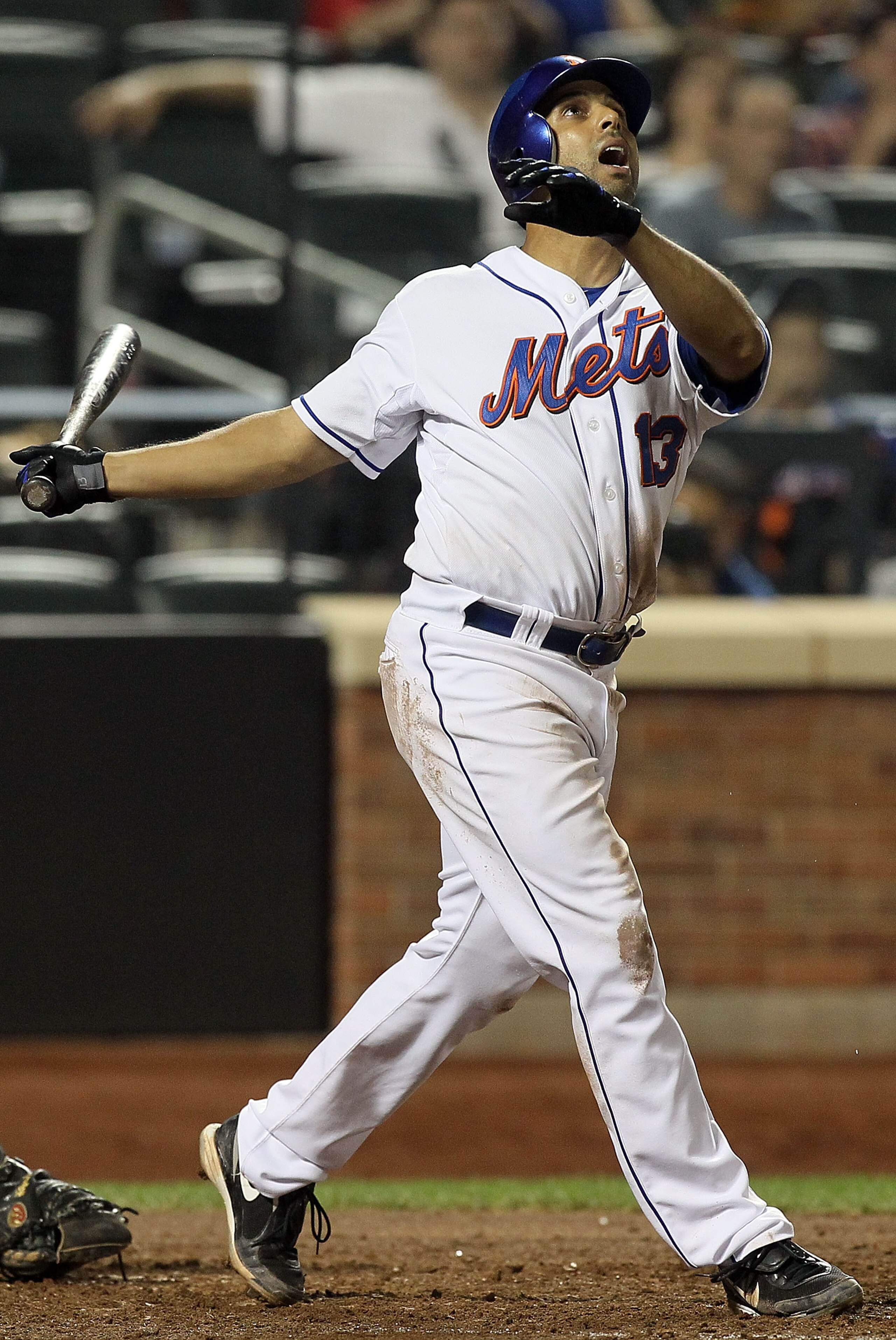 NEW YORK - JULY 07:  Alex Cora #13 of the New York Mets bats against the Cincinnati Reds on July 7, 2010 at Citi Field in the Flushing neighborhood of the Queens borough of New York City. The Reds defeated the Mets 3-1.  (Photo by Jim McIsaac/Getty Images