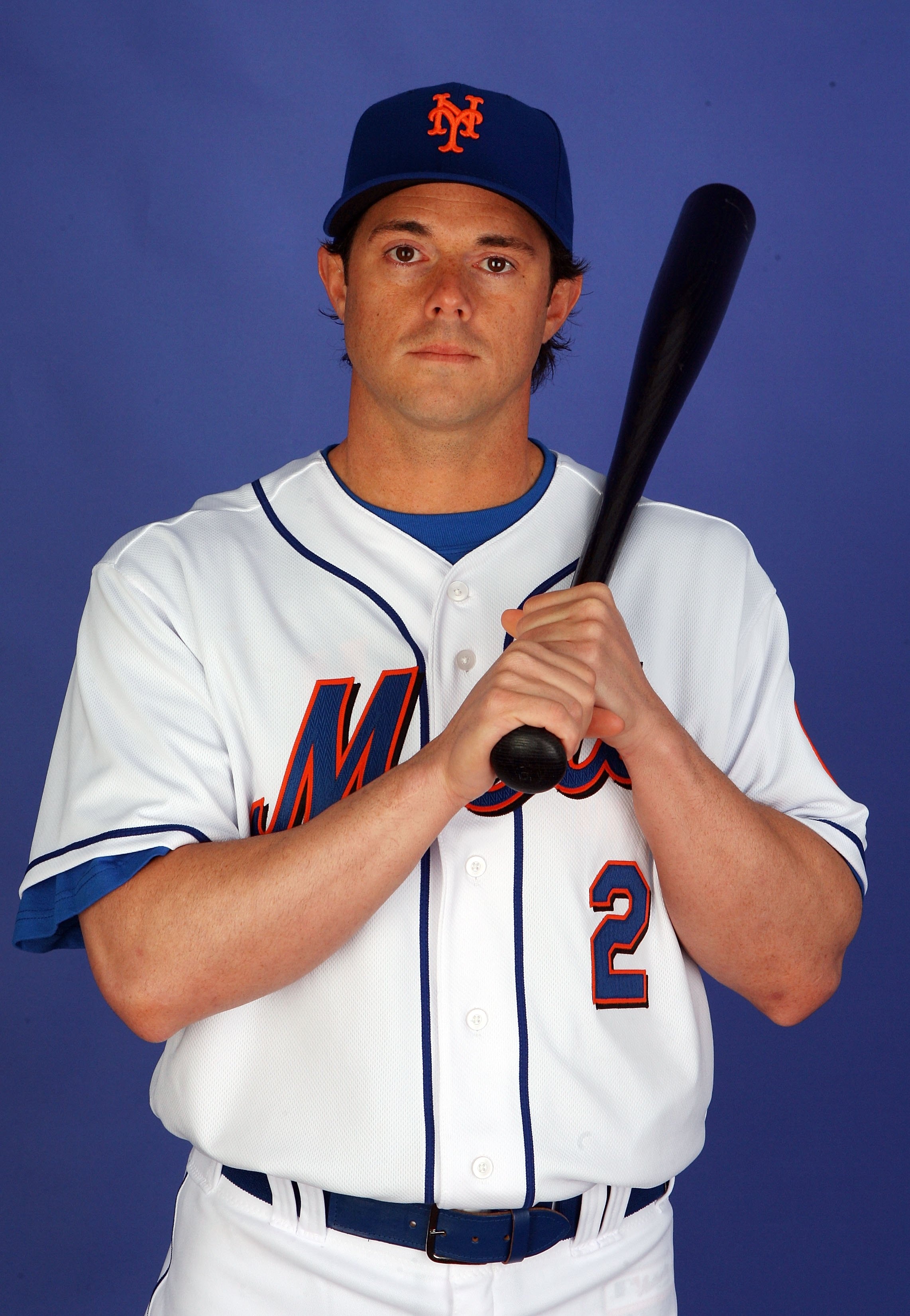 PORT ST. LUCIE, FL - FEBRUARY 27:  Outfielder Frank Catalanotto #2 of the New York Mets poses during photo day at Tradition Field on February 27, 2010 in Port St. Lucie, Florida.  (Photo by Doug Benc/Getty Images)