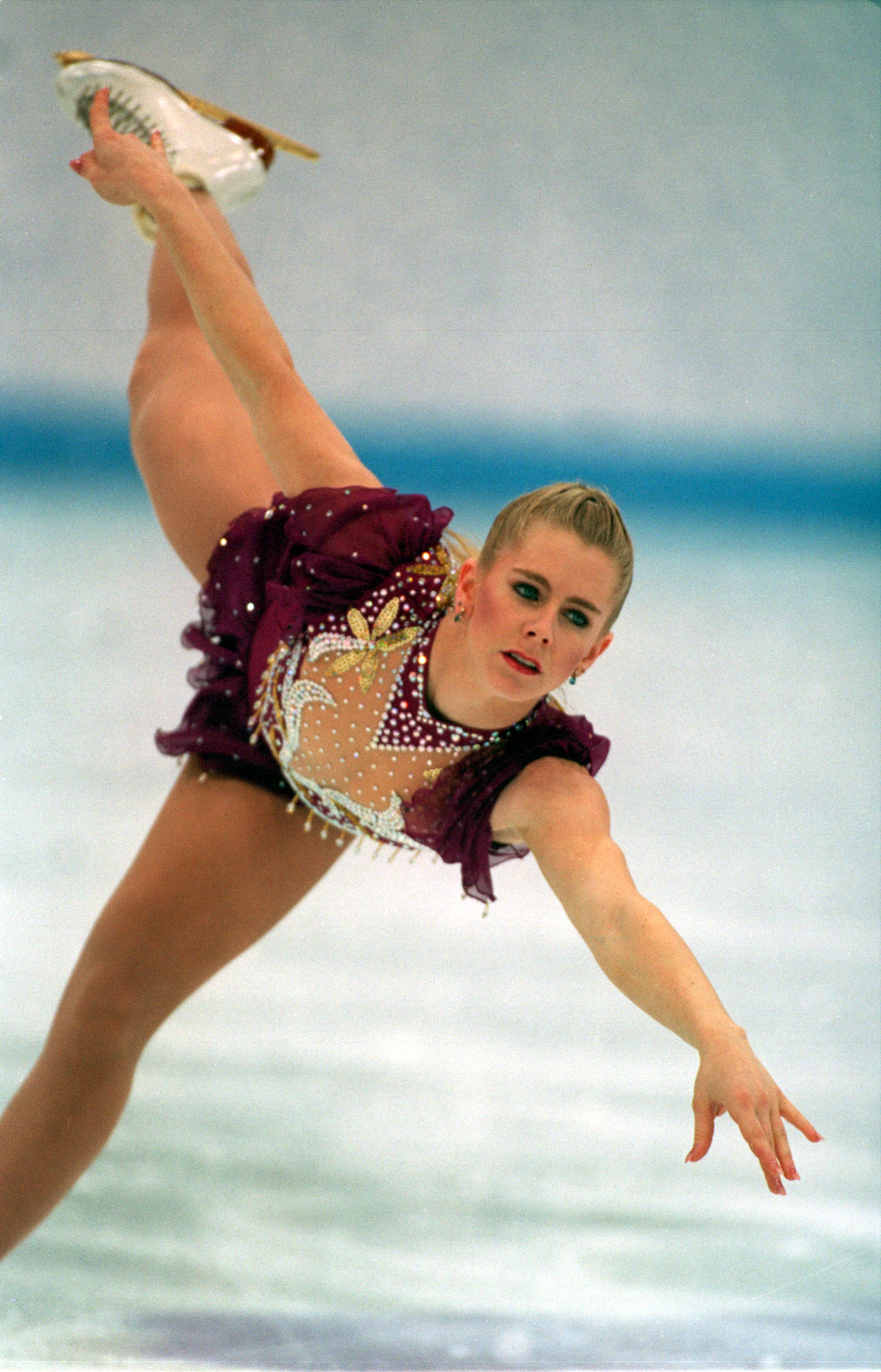 25 FEB 1994: TONYA HARDING OF THE UNITED STATES IN ACTION IN THE FREE PROGRAM AT THE 1994 LILLEHAMMER WINTER OLYMPICS. Mandatory Credit: Chris Cole/ALLSPORT 25 FEB 1994: TONYA HARDING OF THE UNITED STATES IN ACTION IN THE FREE PROGRAM AT THE 1994 LILLEHAMMER WINTER OLYMPICS. Mandatory Credit: Chris Cole/ALLSPORT