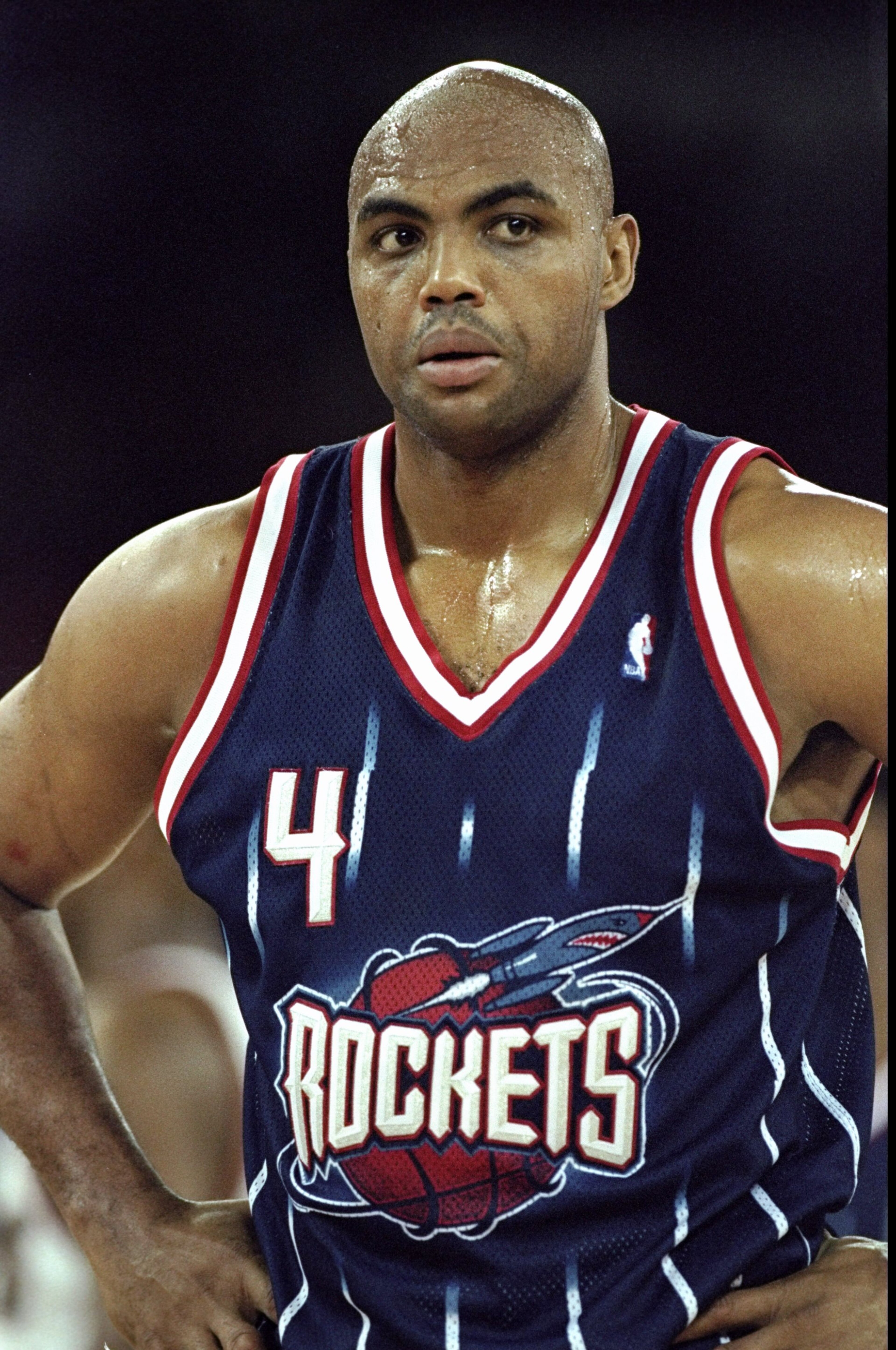17 Mar 1999: Charles Barkley #4 of the Houston Rockets looking on during the game against the Denver Nuggets at the McNichols Arena in Denver, Colorado. The Rockets defeated the Nuggets 114-103. Mandatory Credit: Brian Bahr /Allsport 17 Mar 1999: Charles Barkley #4 of the Houston Rockets looking on during the game against the Denver Nuggets at the McNichols Arena in Denver, Colorado. The Rockets defeated the Nuggets 114-103. Mandatory Credit: Brian Bahr /Allsport
