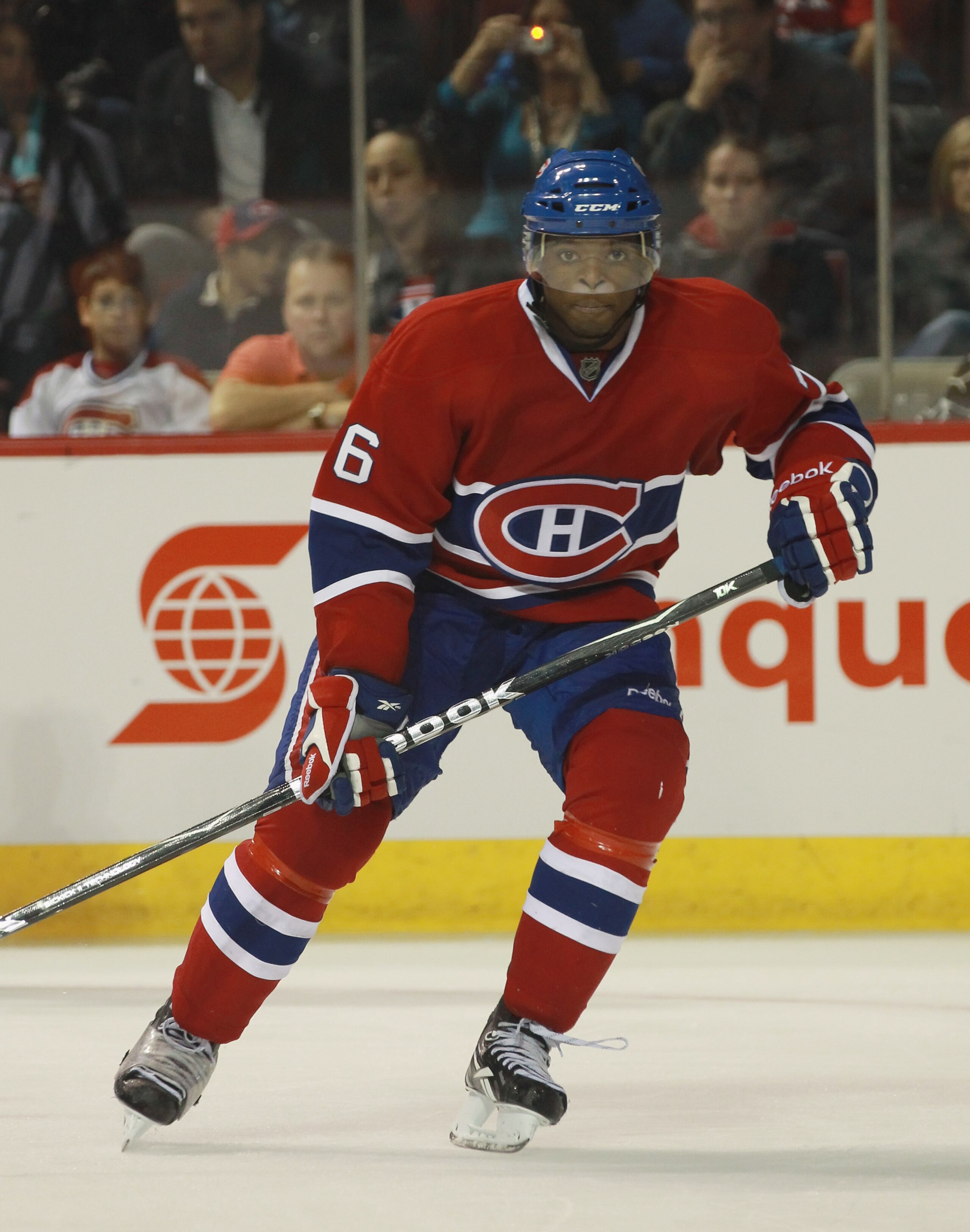 MONTREAL, QC - SEPTEMBER 24:  P.K. Subban #76 of the Montreal Canadiens skates against the Ottawa Senators at the Bell Centre on September 24, 2010 in Montreal, Canada. The Canadiens defeated the Senators 4-2.  (Photo by Bruce Bennett/Getty Images)