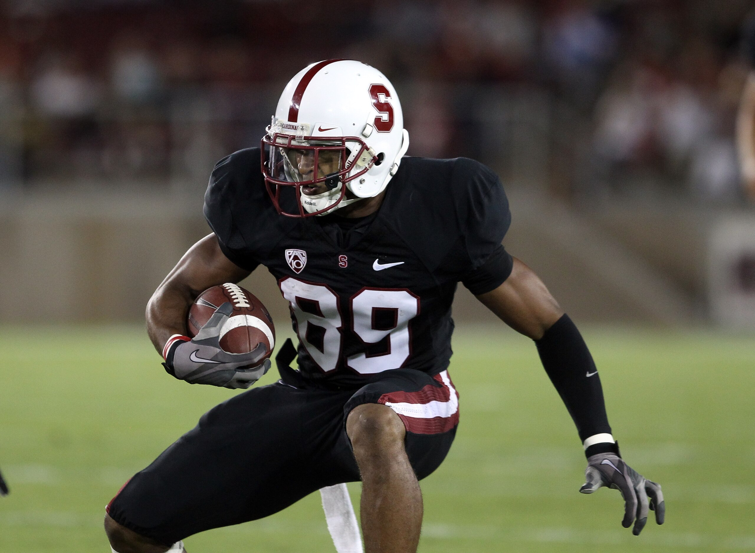PALO ALTO, CA - SEPTEMBER 18:  Doug Baldwin #89 of the Stanford Cardinal in action during their game against the Wake Forest Demon Deacons at Stanford Stadium on September 18, 2010 in Palo Alto, California.  (Photo by Ezra Shaw/Getty Images)
