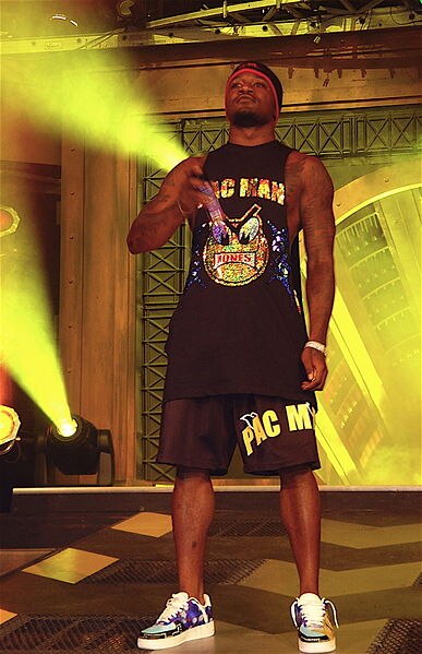 Pac Man jones entering the ring as a professional wrestler.