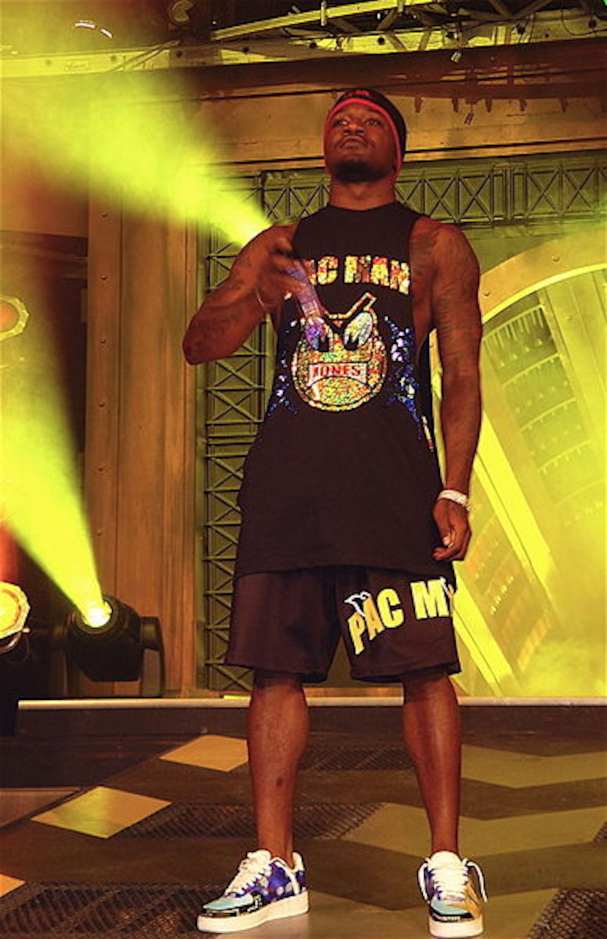 Pac Man jones entering the ring as a professional wrestler.