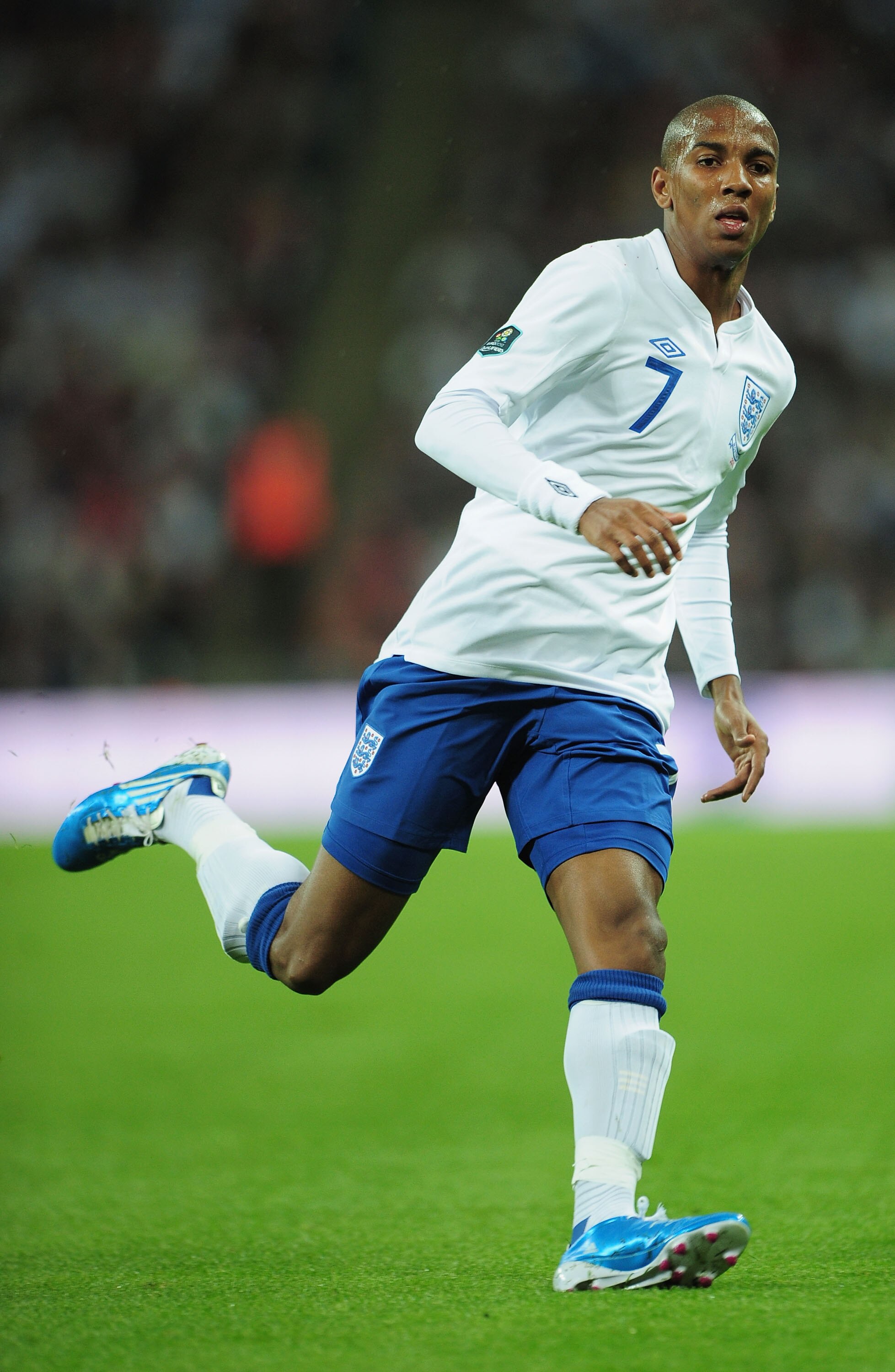 LONDON, ENGLAND - OCTOBER 12:  Ashley Young of England in action during the UEFA EURO 2012 Group G Qualifying match between England and Montenegro at Wembley Stadium on October 12, 2010 in London, England.  (Photo by Shaun Botterill/Getty Images)