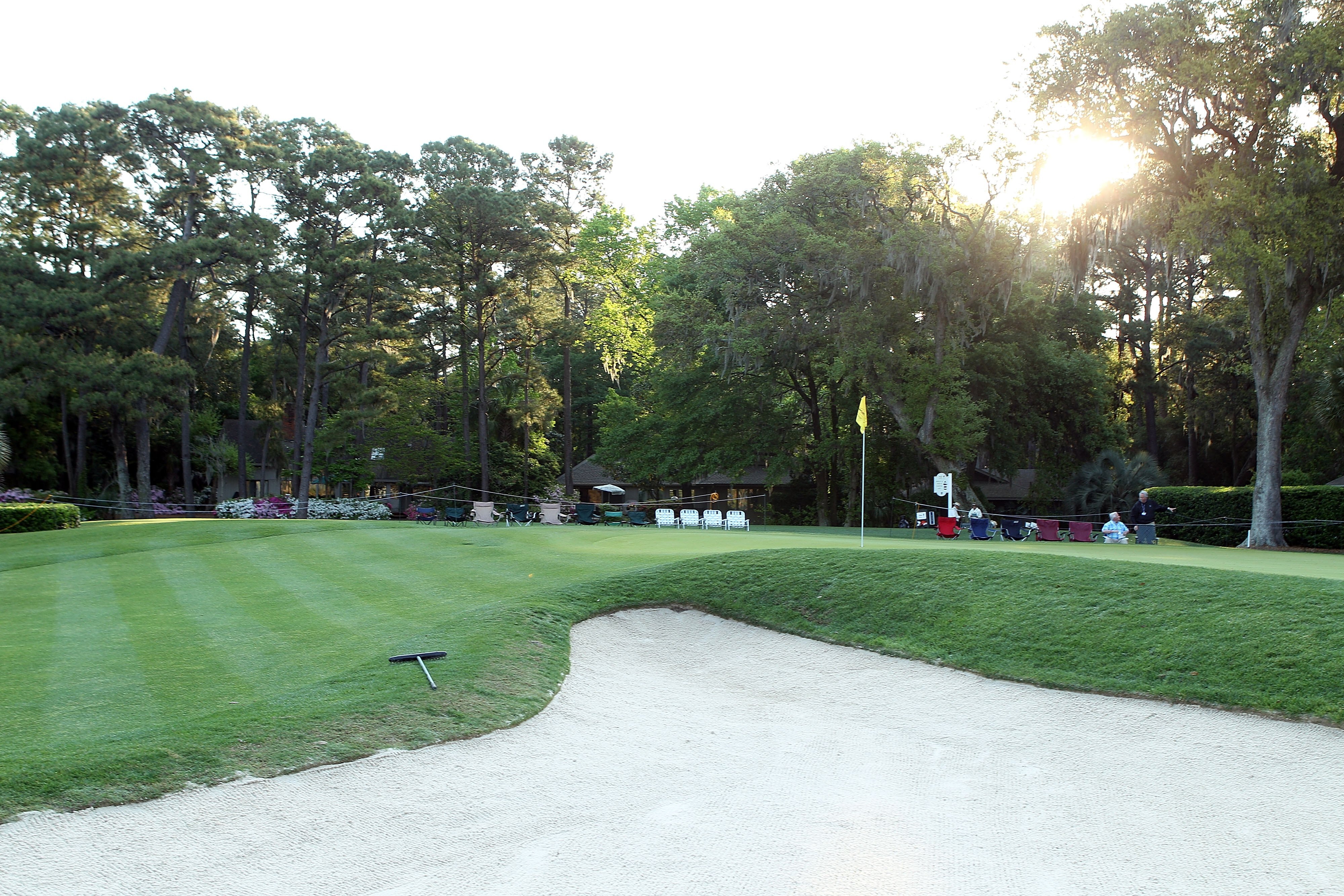 HILTON HEAD ISLAND, SC - APRIL 17:  A general view of the fifth green at the Harbour Town Golf Links prior to the start of third round of the Verizon Heritage on April 17, 2010 in Hilton Head lsland, South Carolina.  (Photo by Scott Halleran/Getty Images)