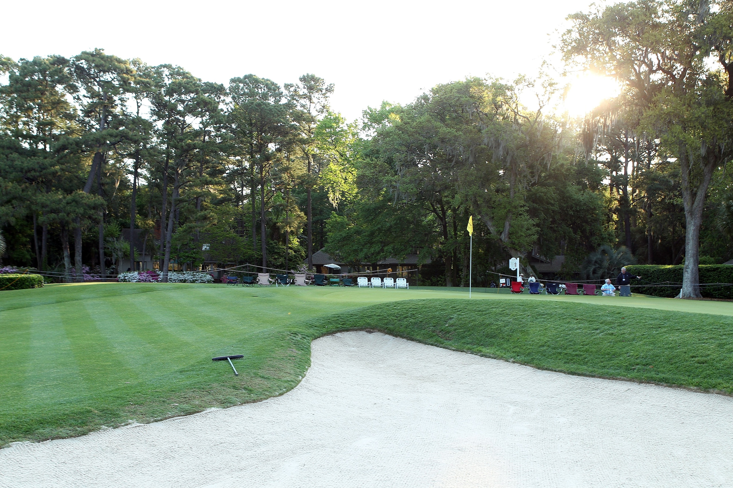 HILTON HEAD ISLAND, SC - APRIL 17:  A general view of the fifth green at the Harbour Town Golf Links prior to the start of third round of the Verizon Heritage on April 17, 2010 in Hilton Head lsland, South Carolina.  (Photo by Scott Halleran/Getty Images)