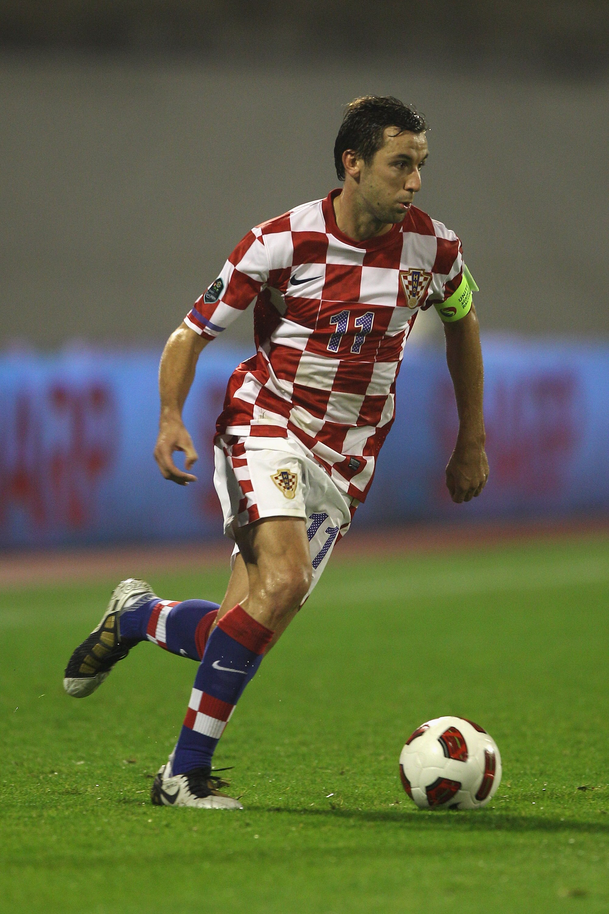 ZAGREB, CROATIA - SEPTEMBER 07:  Darijo Srna of Croatia during the EURO 2012 Qualifying Group F match between Croatia and Greece at the Stadion Maksimir on September 7, 2010 in Zagreb, Croatia.  (Photo by Michael Steele/Getty Images)