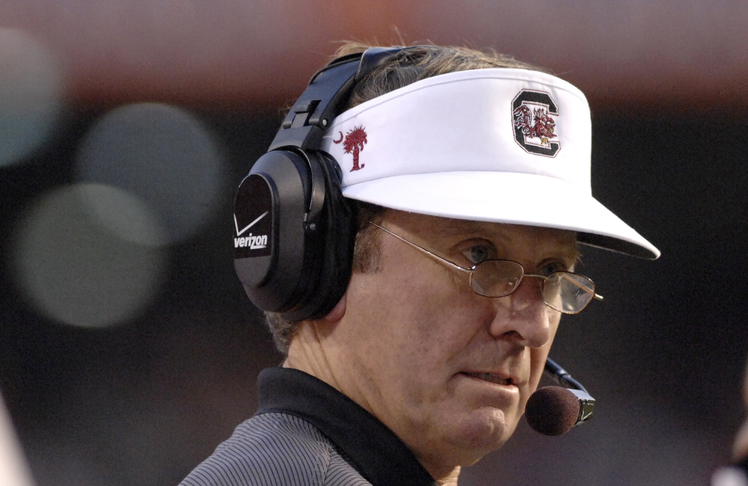South Carolina coach Steve Spurrier during a game between Florida and South Carolina at Ben Hill Griffith Stadium in Gainsville, Florida on November 11, 2006. (Photo by A. Messerschmidt/Getty Images)